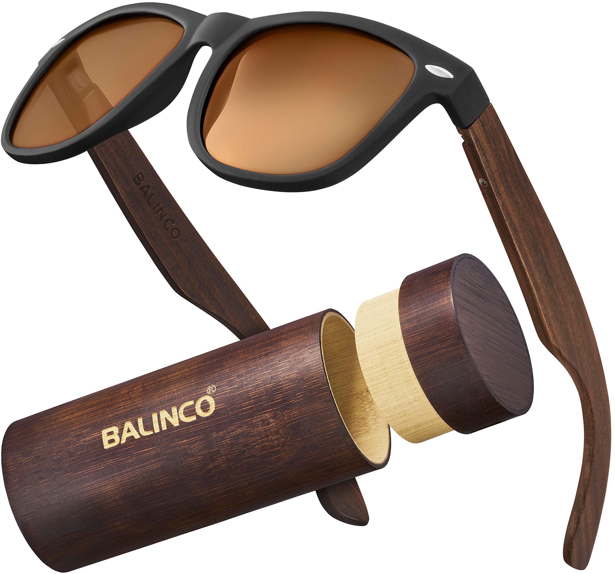 Balinco® Bambus Sonnenbrillen Set für Damen & Herren - mit polarisierten TAC-Linsen für ein intensives Sehvermögen - nachhaltig & langlebig - inkl. einer praktischen Geschenkbox