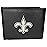 NFL Siskiyou Sports Mens New Orleans Saints Bi-fold Wallet Large Logo One Size Black