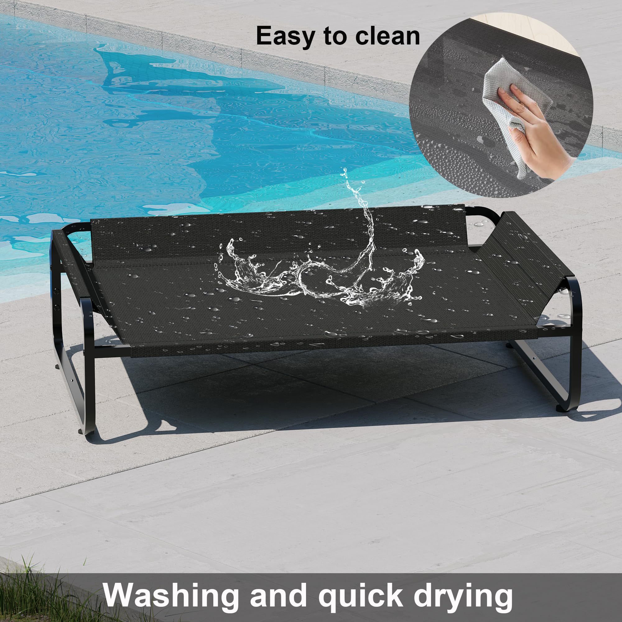 Hundebett für Mittelgroße Hunde, wasserdicht, kühlend, 110 cm | für Drinnen und Draußen,Hundebett Outdoor Sommer-Hundeliege für unde und Katzen, Hundestrandkorb Atmungsaktivem Netzgewebe