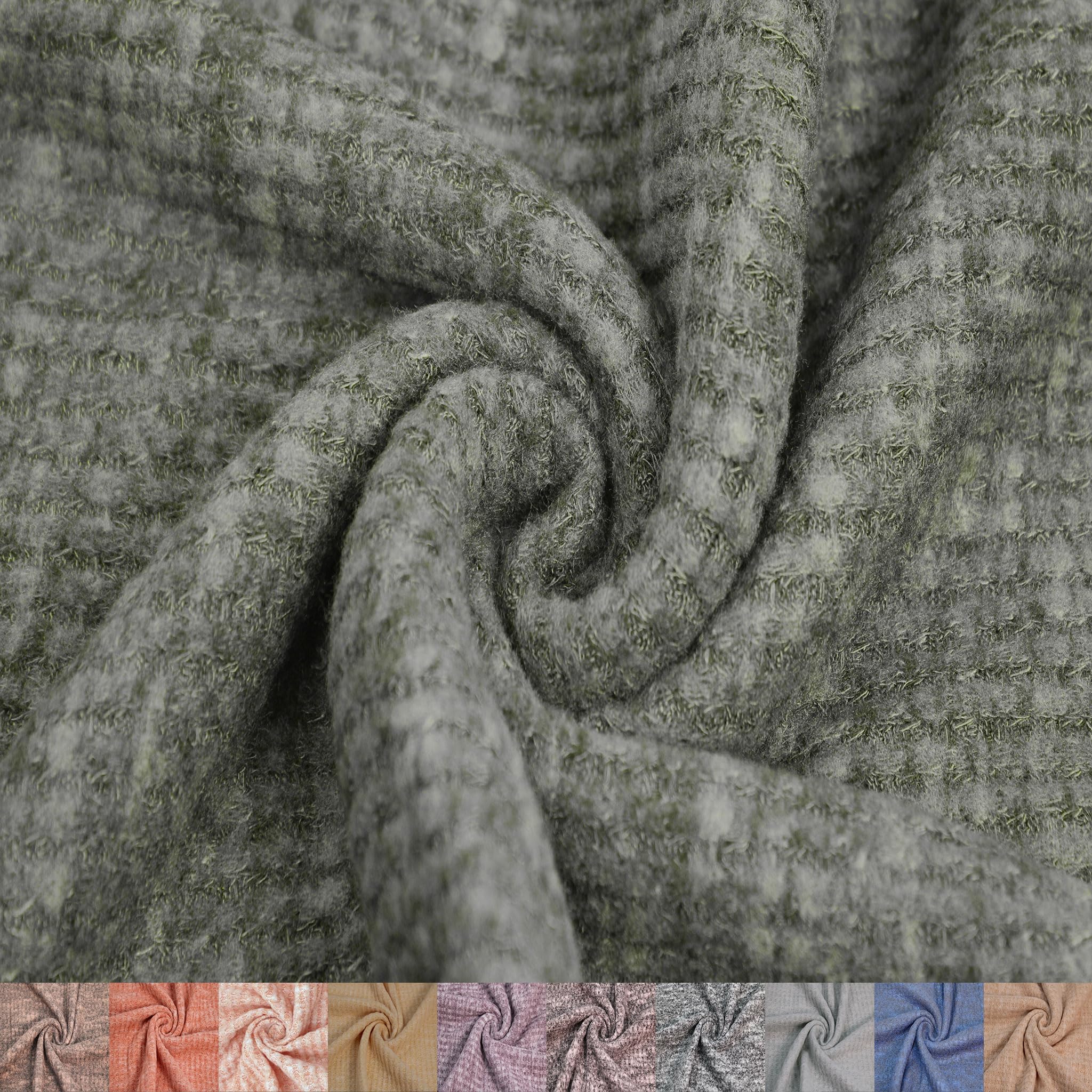 Stylish FABRIC The Yard-Apparel, tela de punto cepillado de poliéster y elastano, rayón de 60 pulgadas de ancho, ropa, cortinas, diademas, decoraciones, escuela y proyectos de bricolaje, cambray verde