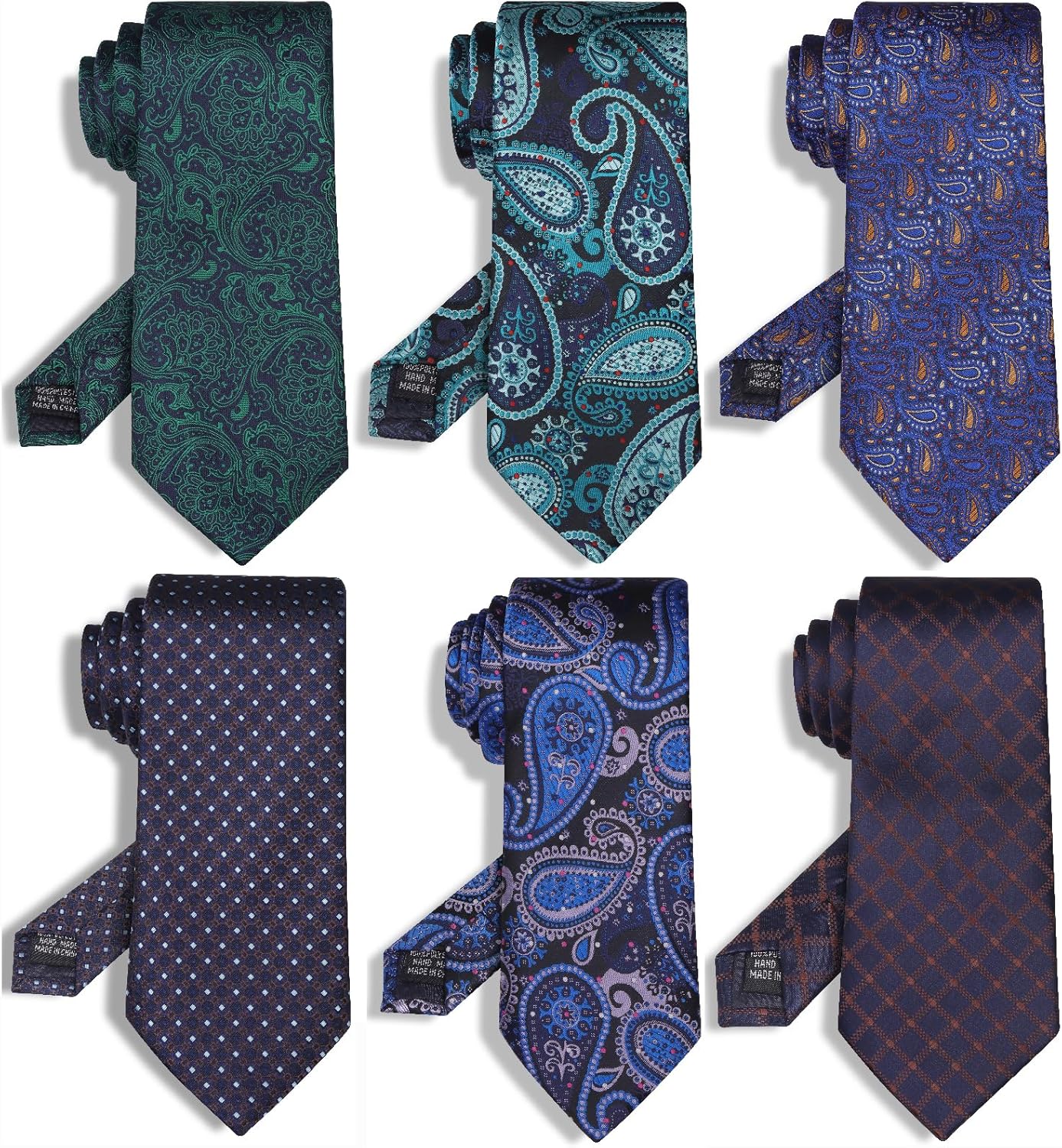 Tie For Men Necktie Woven Jacquard Neck Ties Set 6 PCS