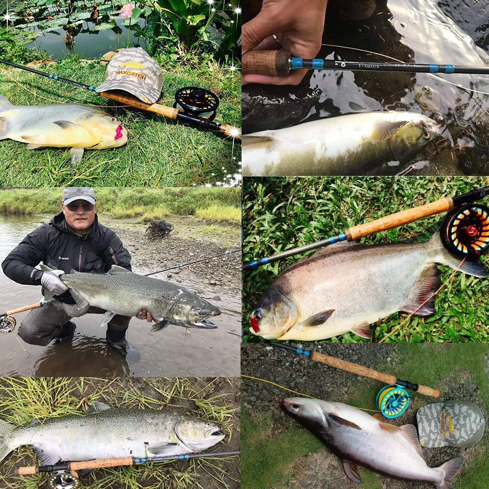 M MAXIMUMCATCH Maxcatch Two-Handed Switch Fly Rod Carbon 4-Piece Switch Rod Fly Fishing