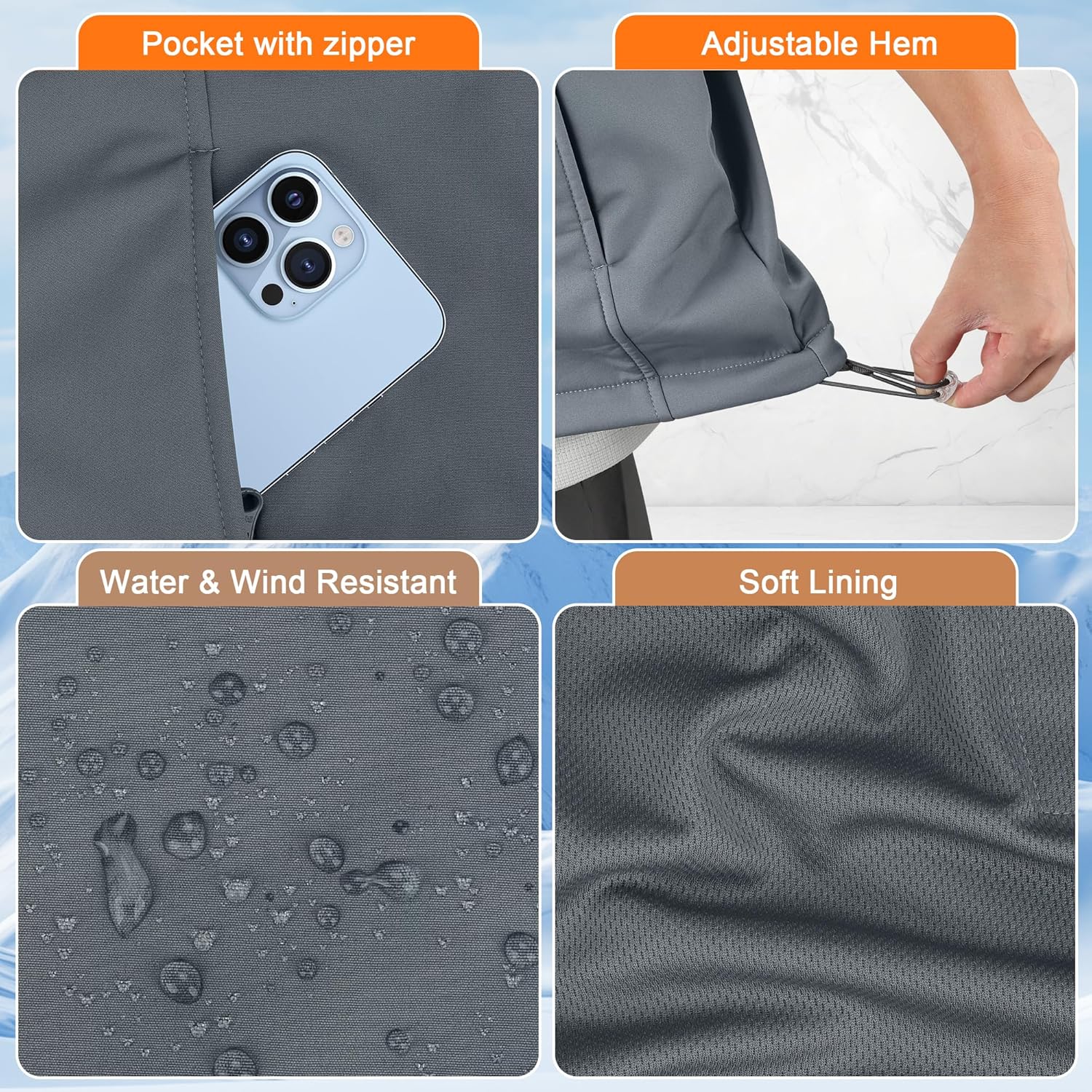 Heated Vest for Men with Battery Pack Included, Water & Wind Resistance Softshell Electric Vest for Hunting Hiking