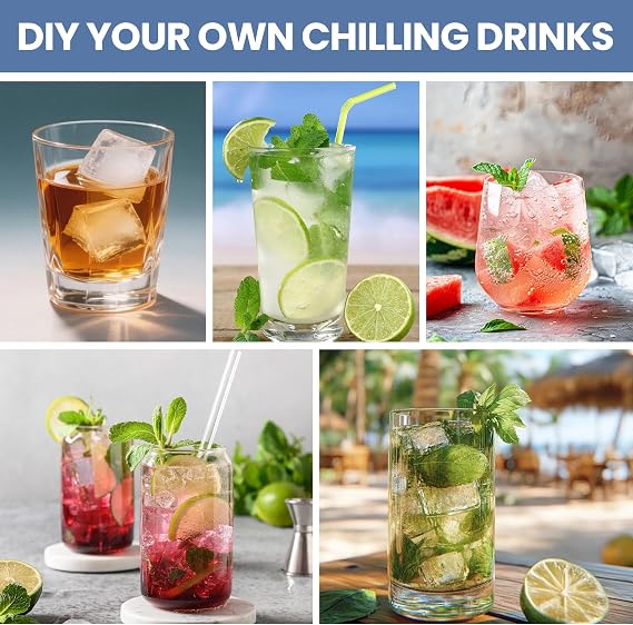 3PCS Large Silicone Ice Cube Trays with Lids BPA Free