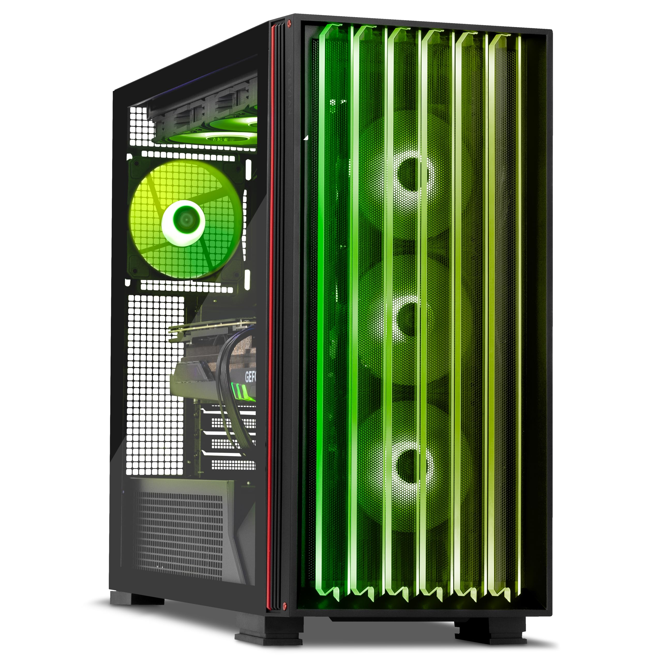 YEYIAN PC Gamer Mirage X | Intel Core i7-14700F 20 Cores up to 5.4 GHz | NVIDIA GeForce RTX 5070 12GB GDDR7 | 32GB DDR5 6000MHz | SSD 1TB NVMe Gen4 | Win 11 Pro