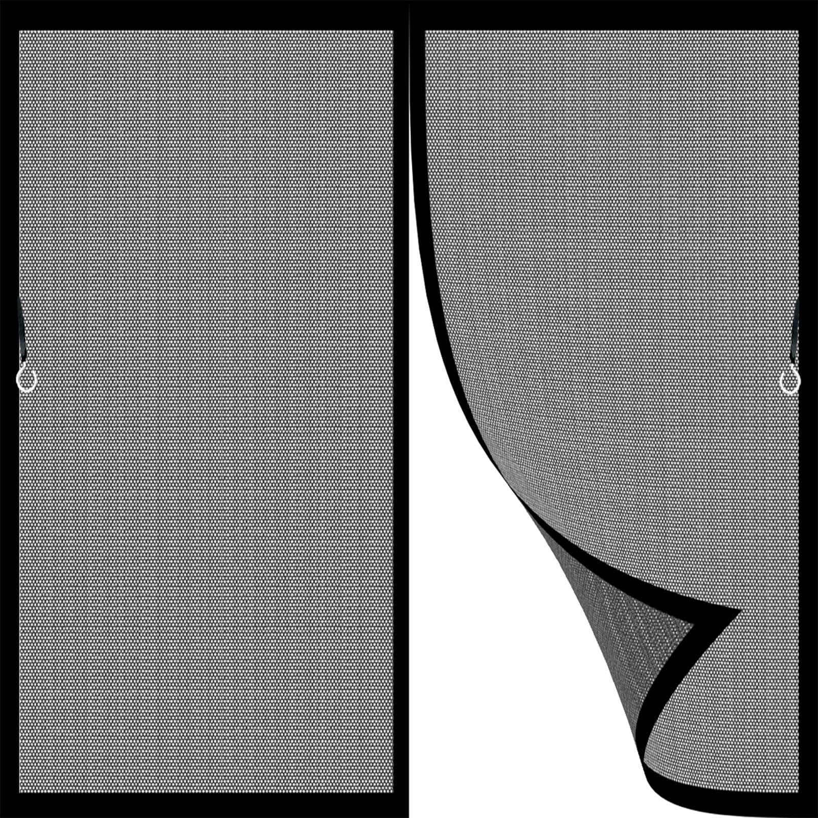 Moustiquaire de porte magnétique 160 x 195 rideau anti-moustique automatique noir