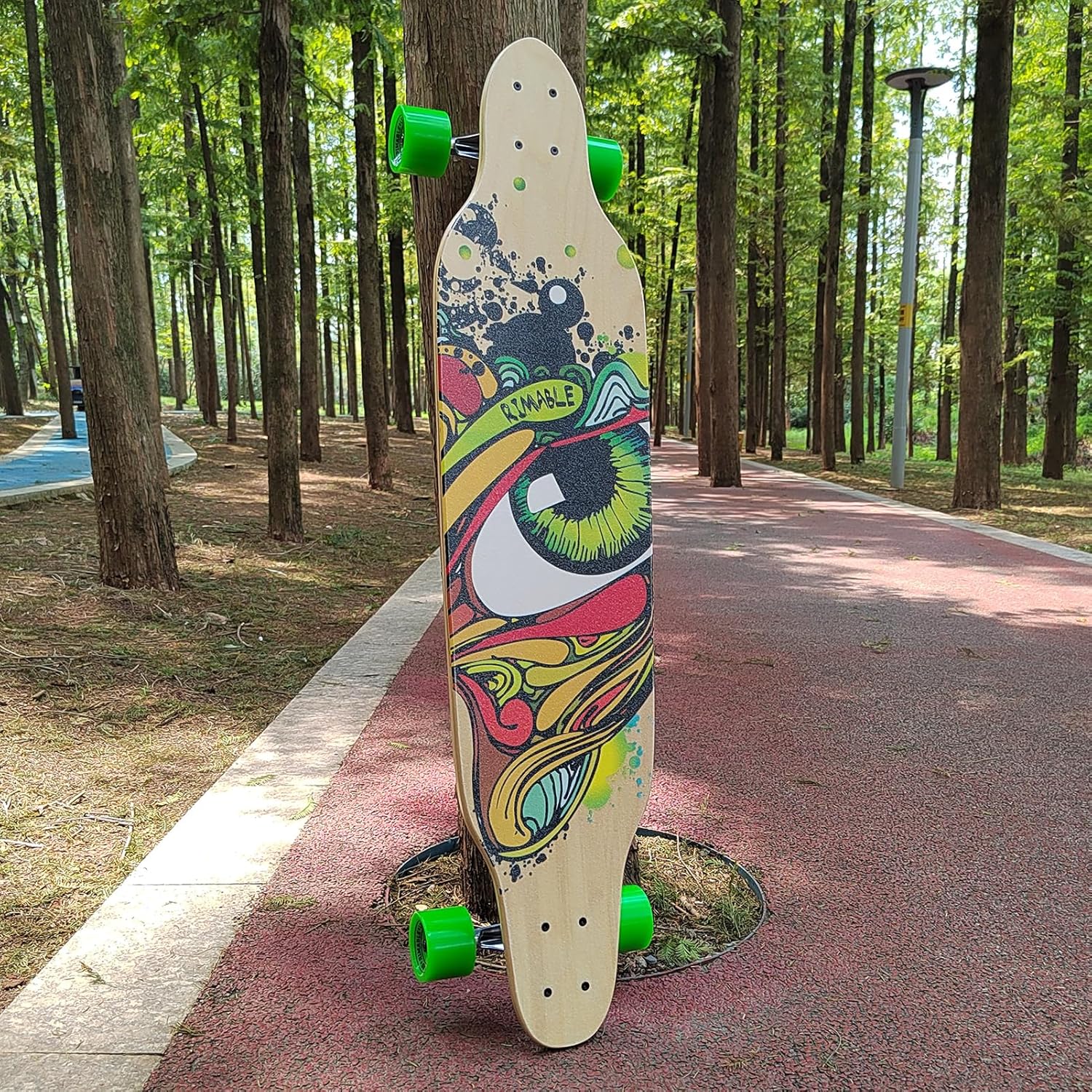 41 Inch Freestyle Topmount Longboard Skateboard - Beginner Cruiser Freestyle Maple Wood Deck Cruising Long Board Skateboard for Teenagers,Kids and Adults