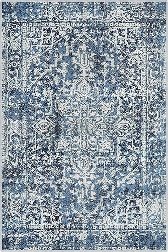 Miniatura 9 de Morebes Alfombra bohemia de 4 x 6 pies para sala de estar, lavable y resistente a las manchas, alfombra antideslizante para dormitorio, alfombra