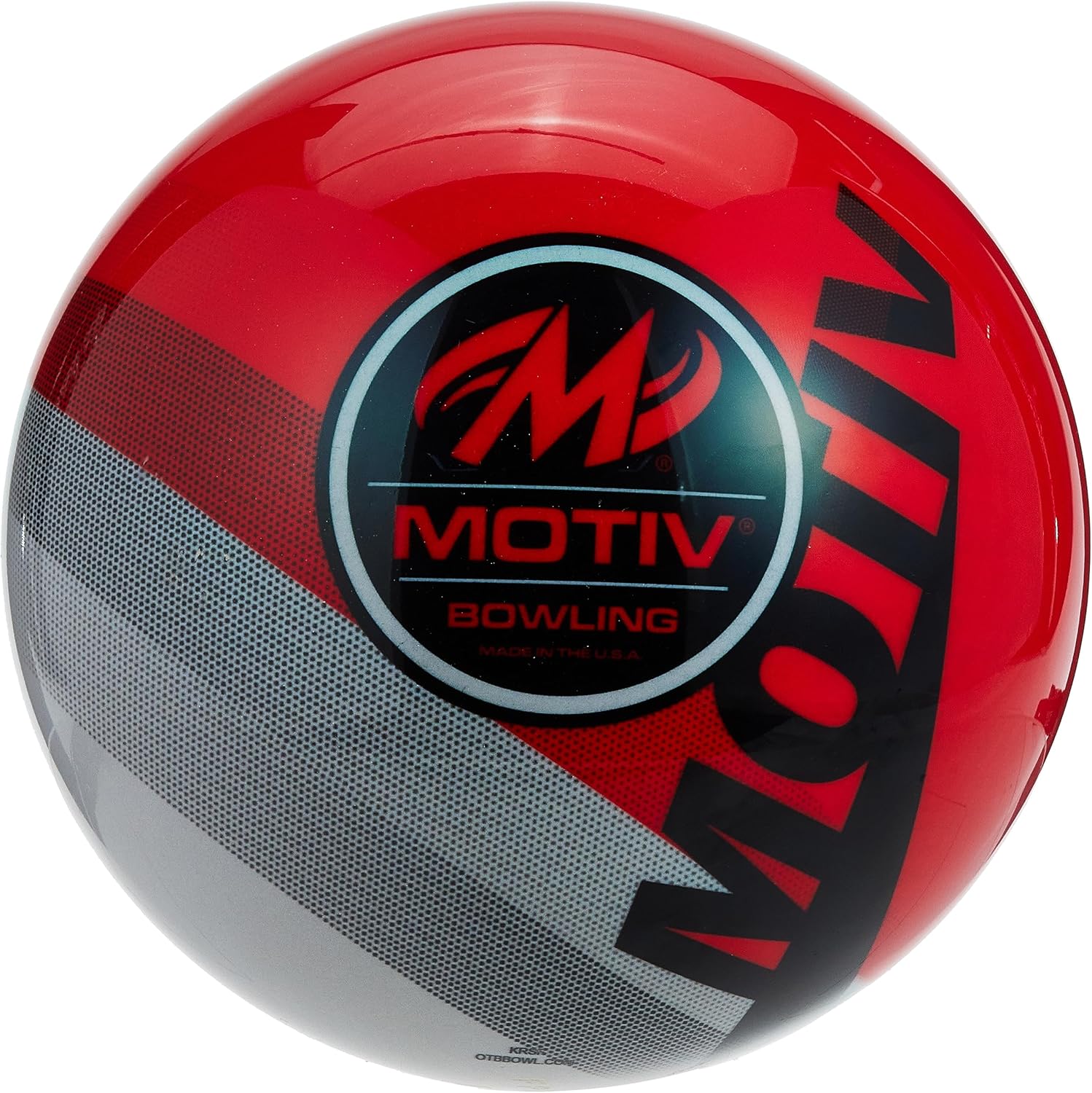 On The Ball Bowling Motiv Velocity Red/Grey Undrilled Spare Ball