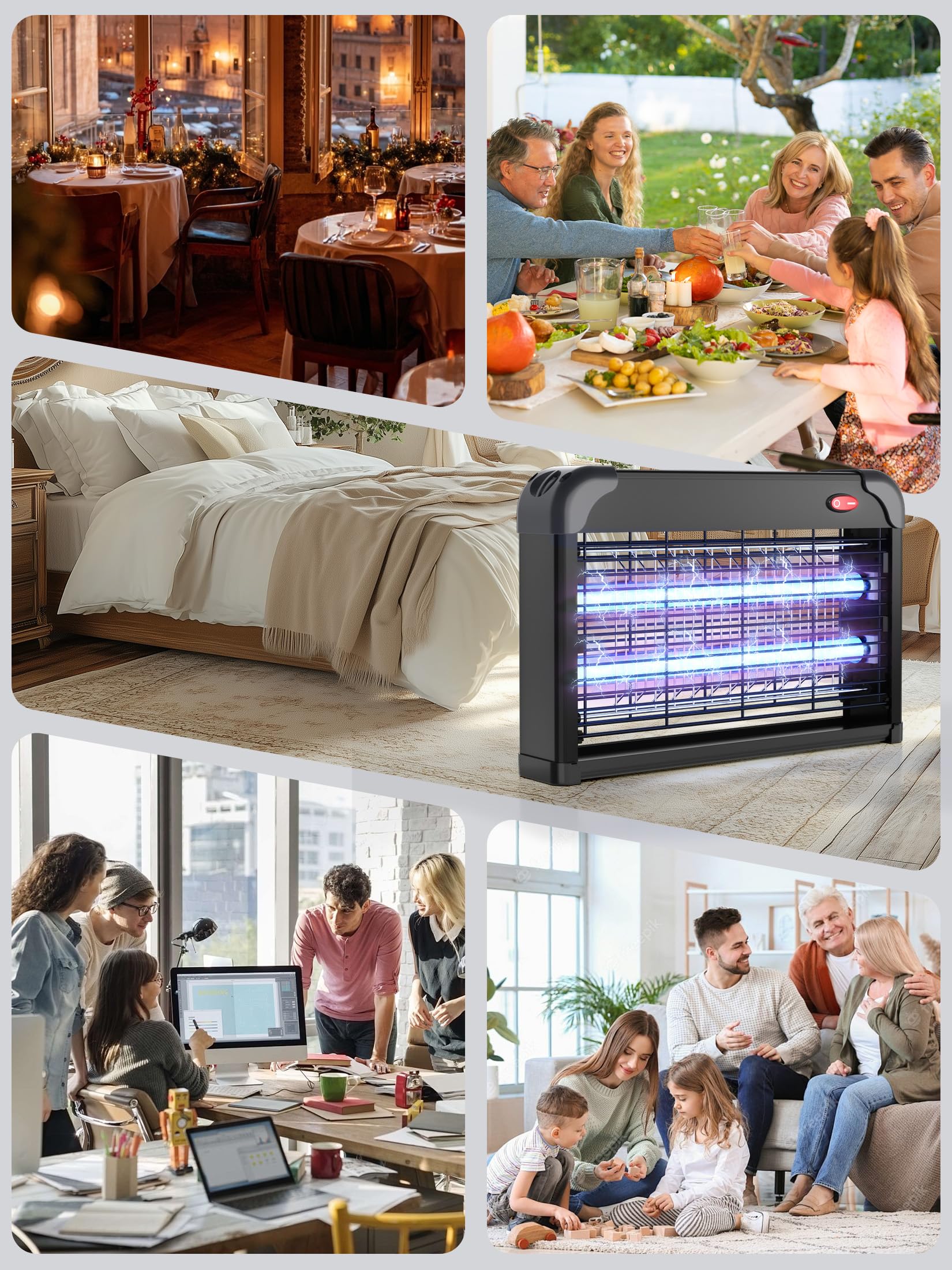 LioTresk Electric Fly Zapper, Mosquito Killer for Home Use, Powerful 4200V Bug Zapper with 20W UV Light, Safe & Silent Fly Control for Indoor Outdoor — view 8