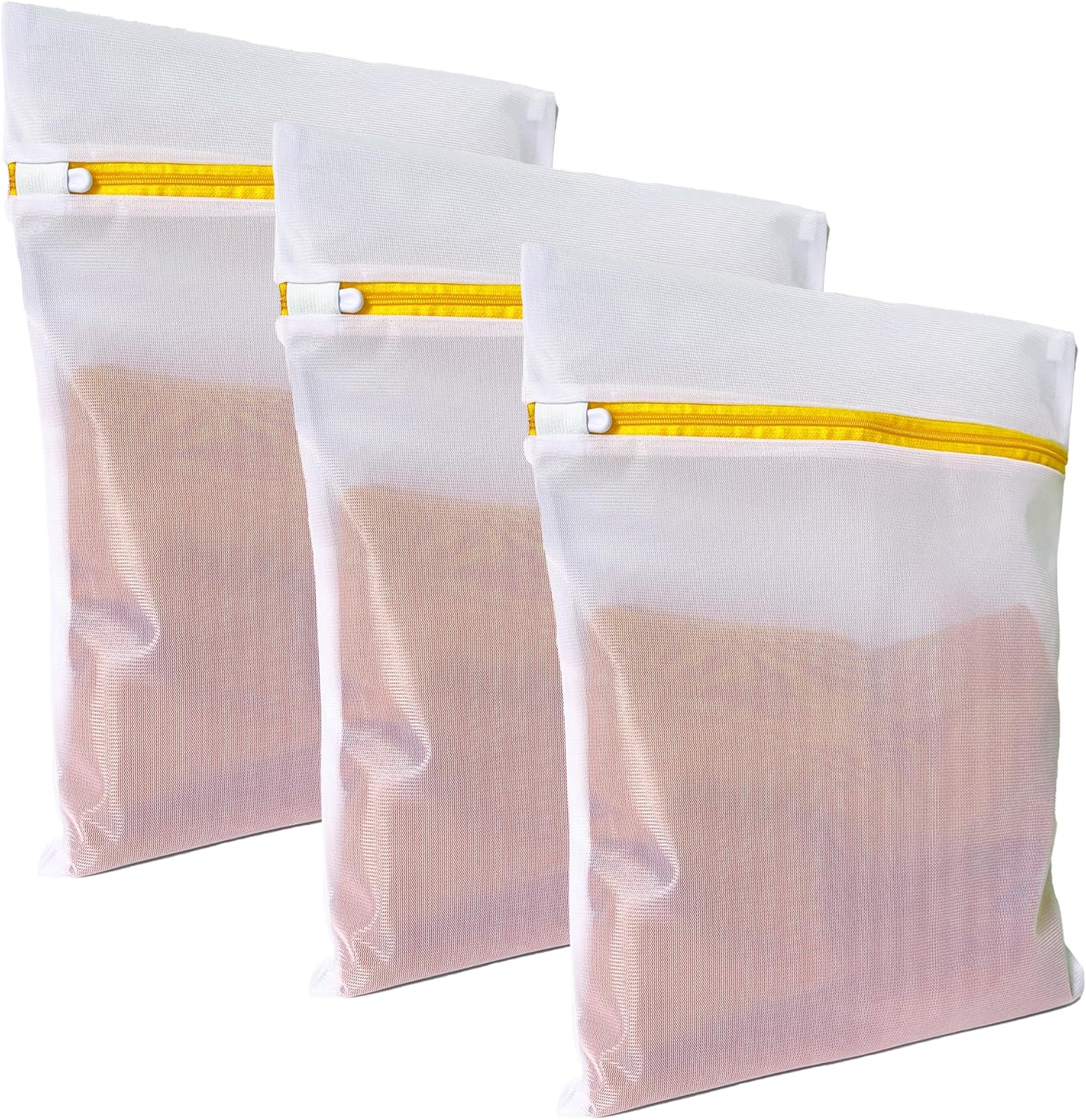4 Pack Mesh Laundry Bags for Delicates 12inx16in LAUNDRY CLUB® | Dryer Safe, Breathable Fine Net, Sturdy Anti-Rust Zipper, Mesh Laundry Bags for Lingerie, Bra, Underwear, Socks