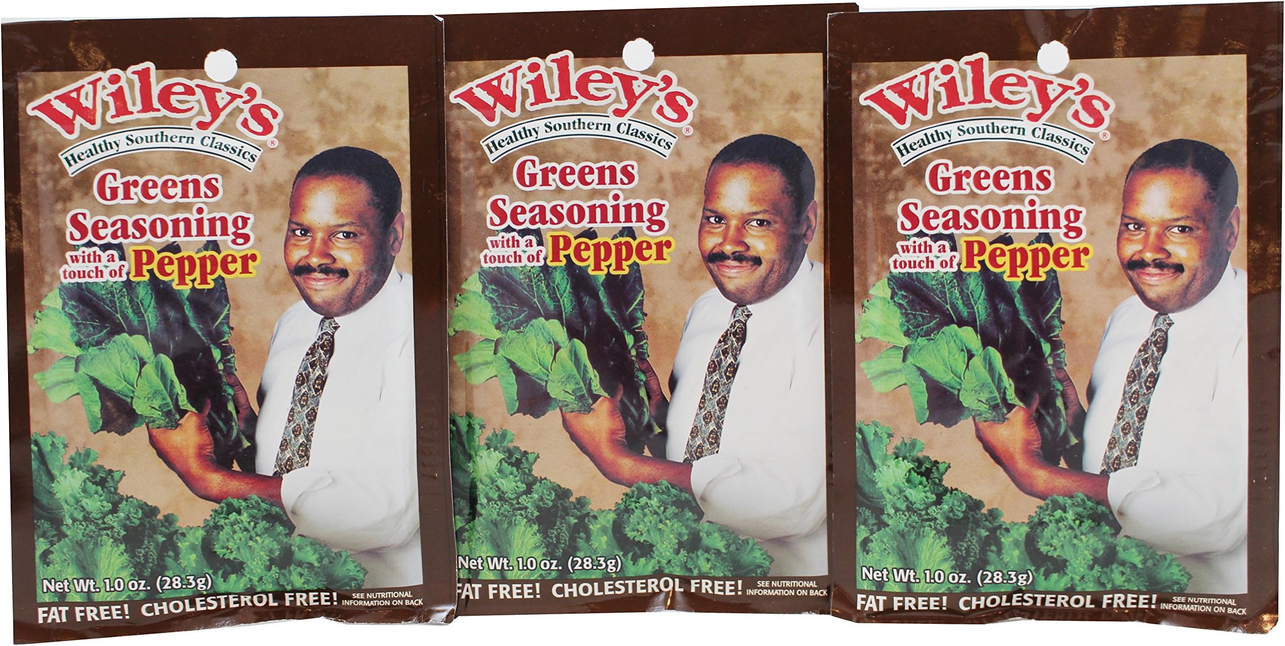 Wiley's Greens Seasoning With A Touch Of Pepper, 1.0 oz (Pack of 3)