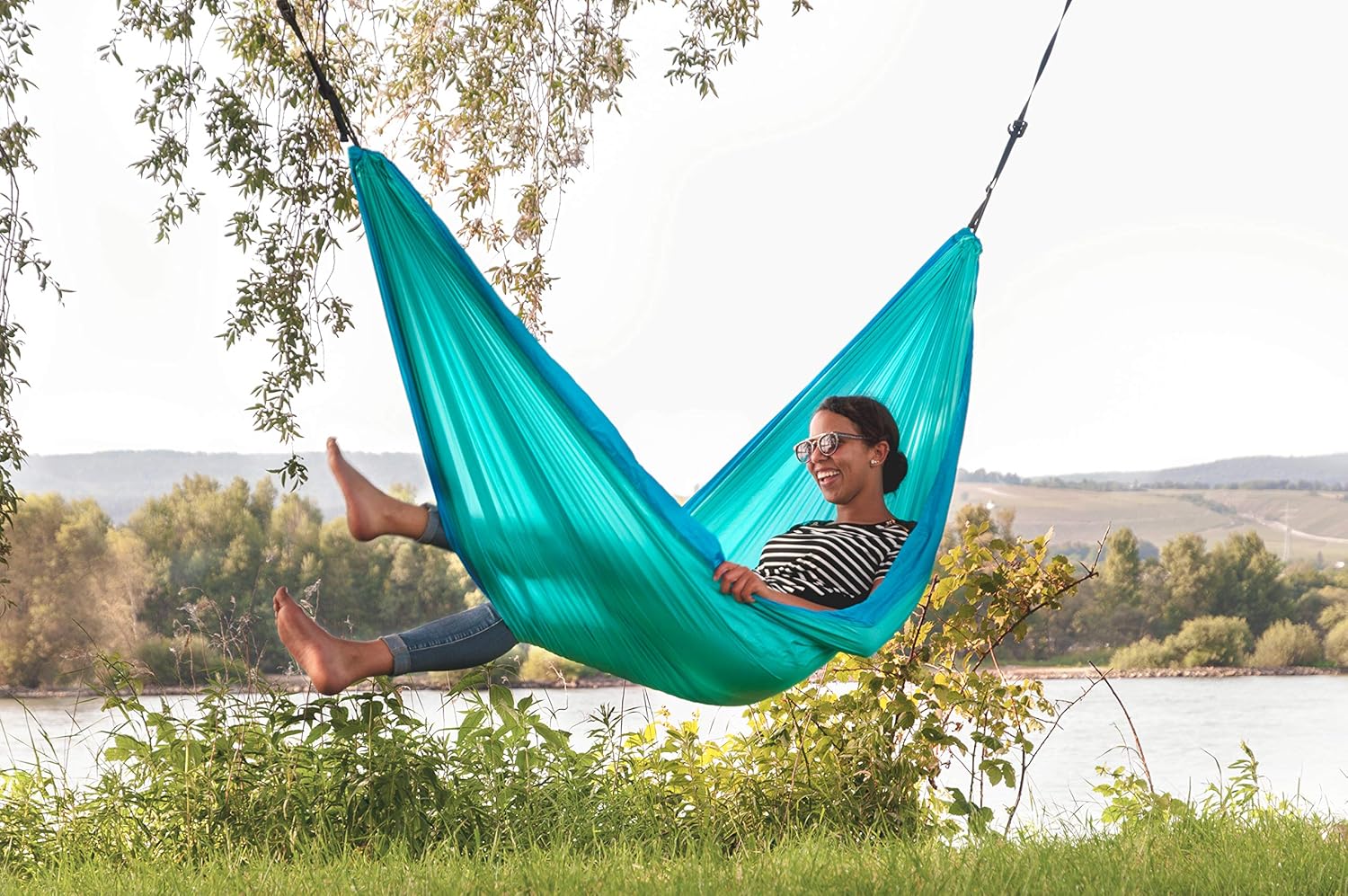 LA SIESTA® Colibri 3.0 Outdoor Hammock & Tree Straps -Camping Hammock for Outside, Hiking Travel Backpacking Hammock Portable, Caribic