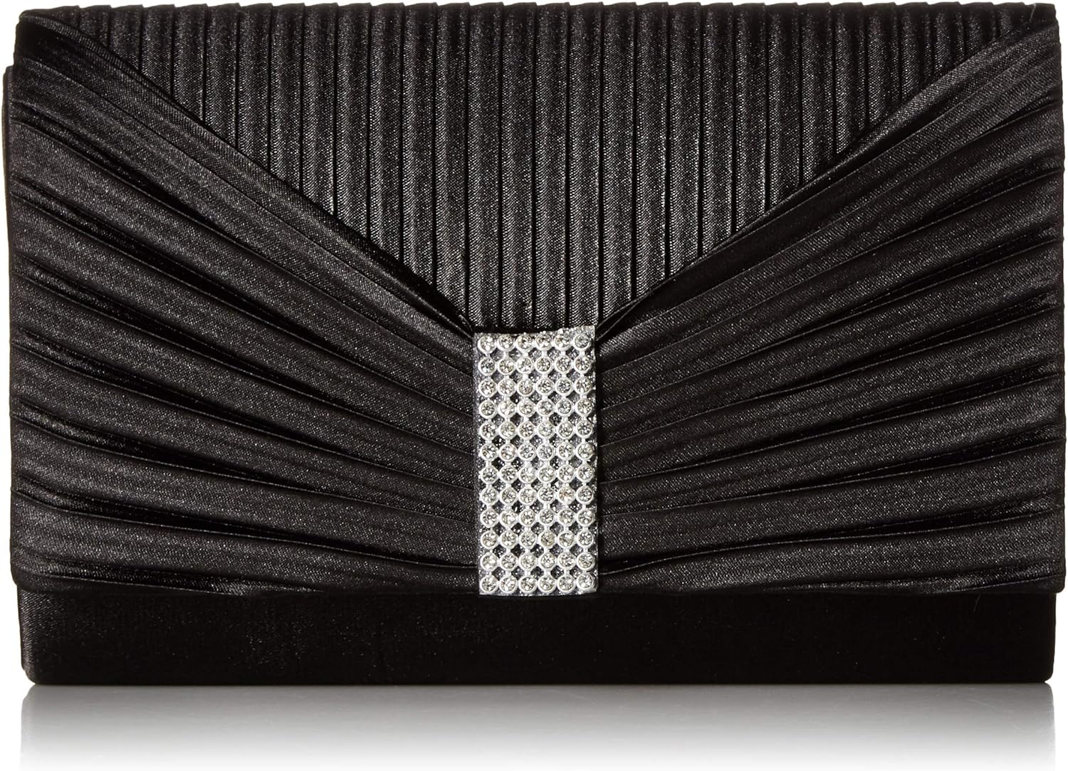 similar product blueJessica McClintock womens Alexis Pleated Flap With Rhinestones One Size Black