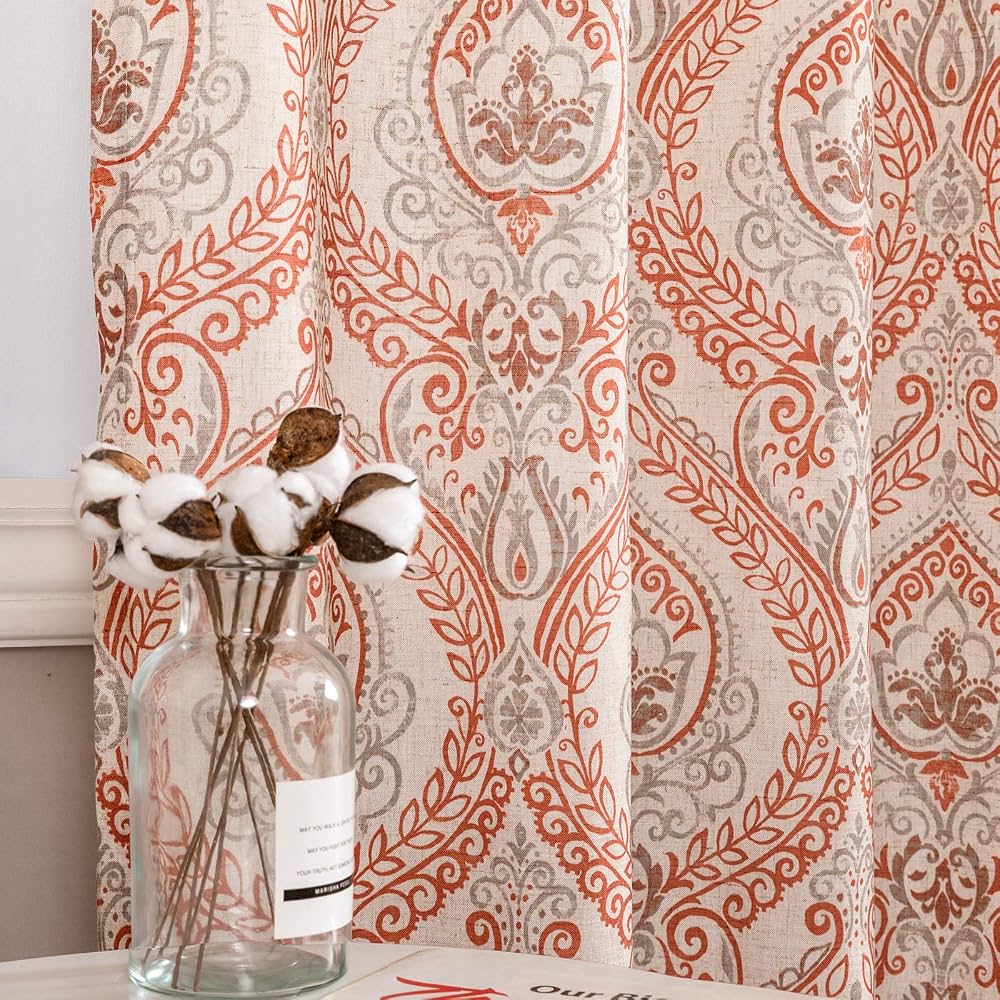 Rideau Cuisine 65x90cm Motif Rameau D'Olivier - Lot De 2