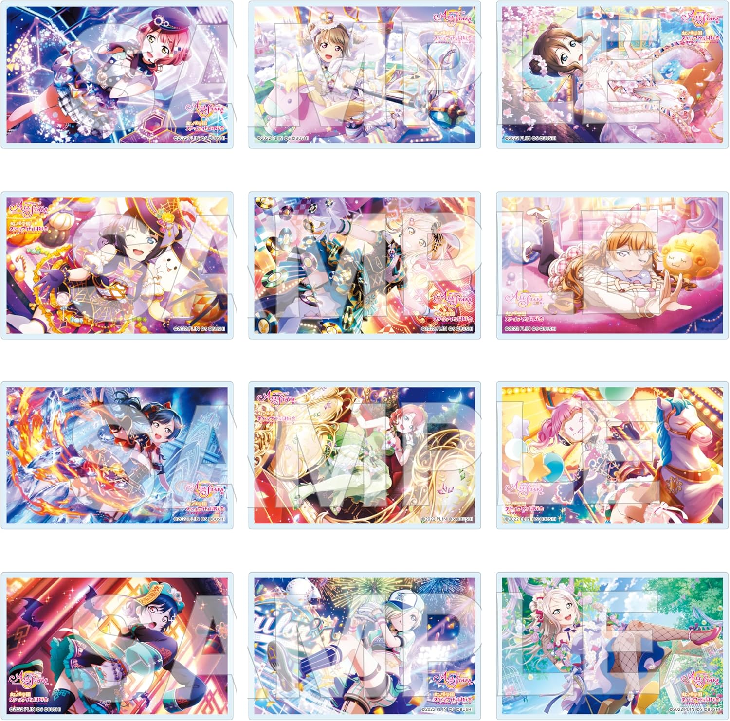 Love Live! Rainbow Gakuen School Idol Club Clear Card Box of 12