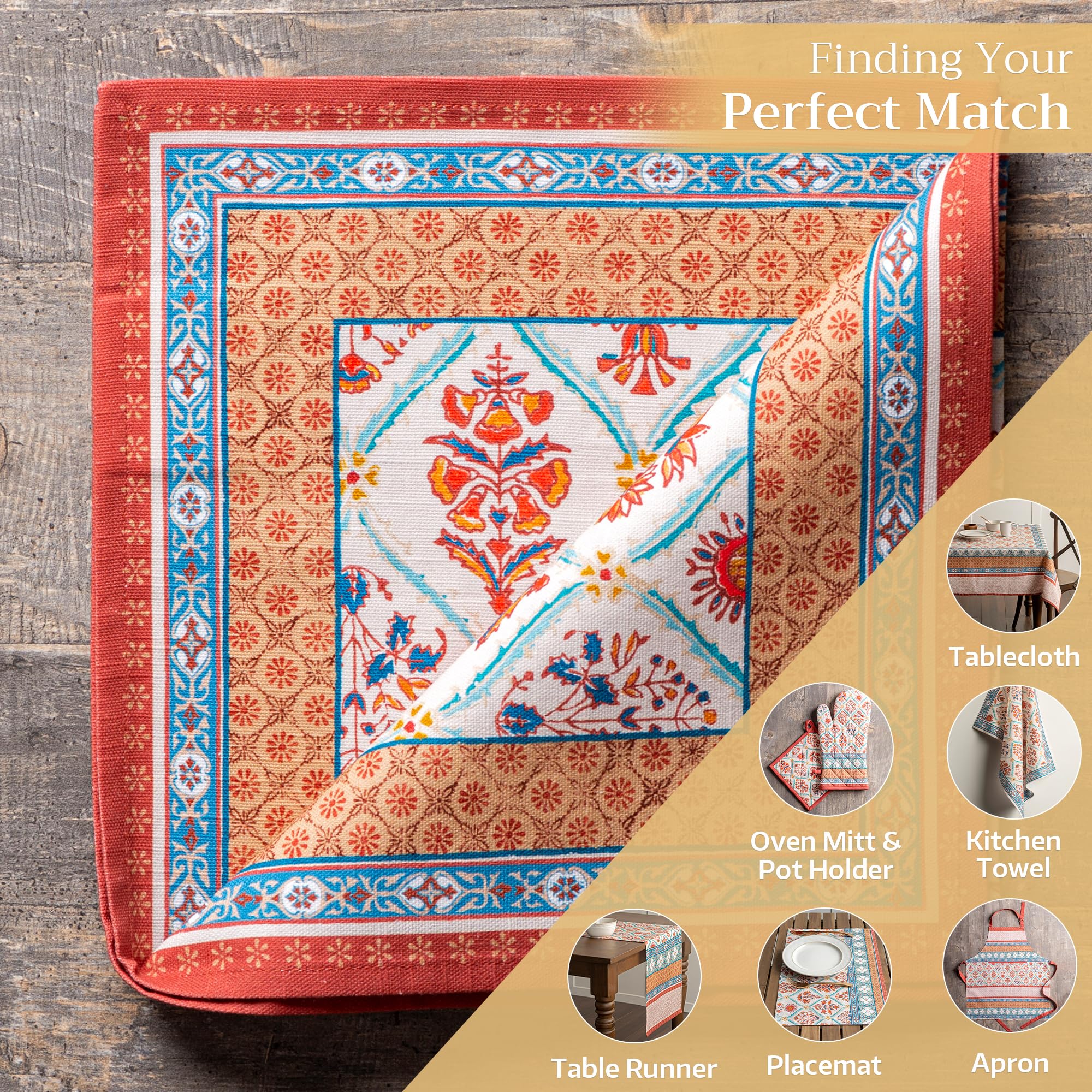 Maison d' Hermine Juego de 4 servilletas 100% algodón, suaves y cómodas, perfectas para comidas familiares, bodas, cócteles, cocina, hogar, primavera/verano, Pascua (45 cm x 45 cm)