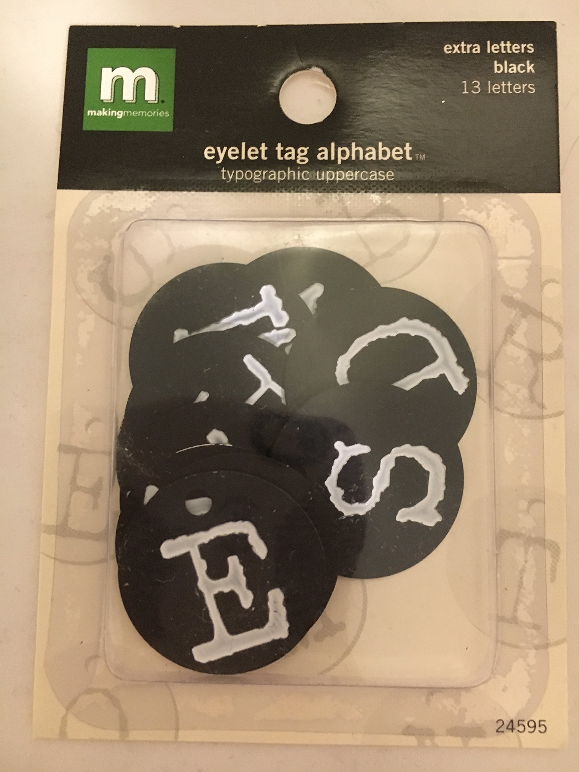 Amazon.com: Making Memories Eyelet Tag Alphabet Black Letters