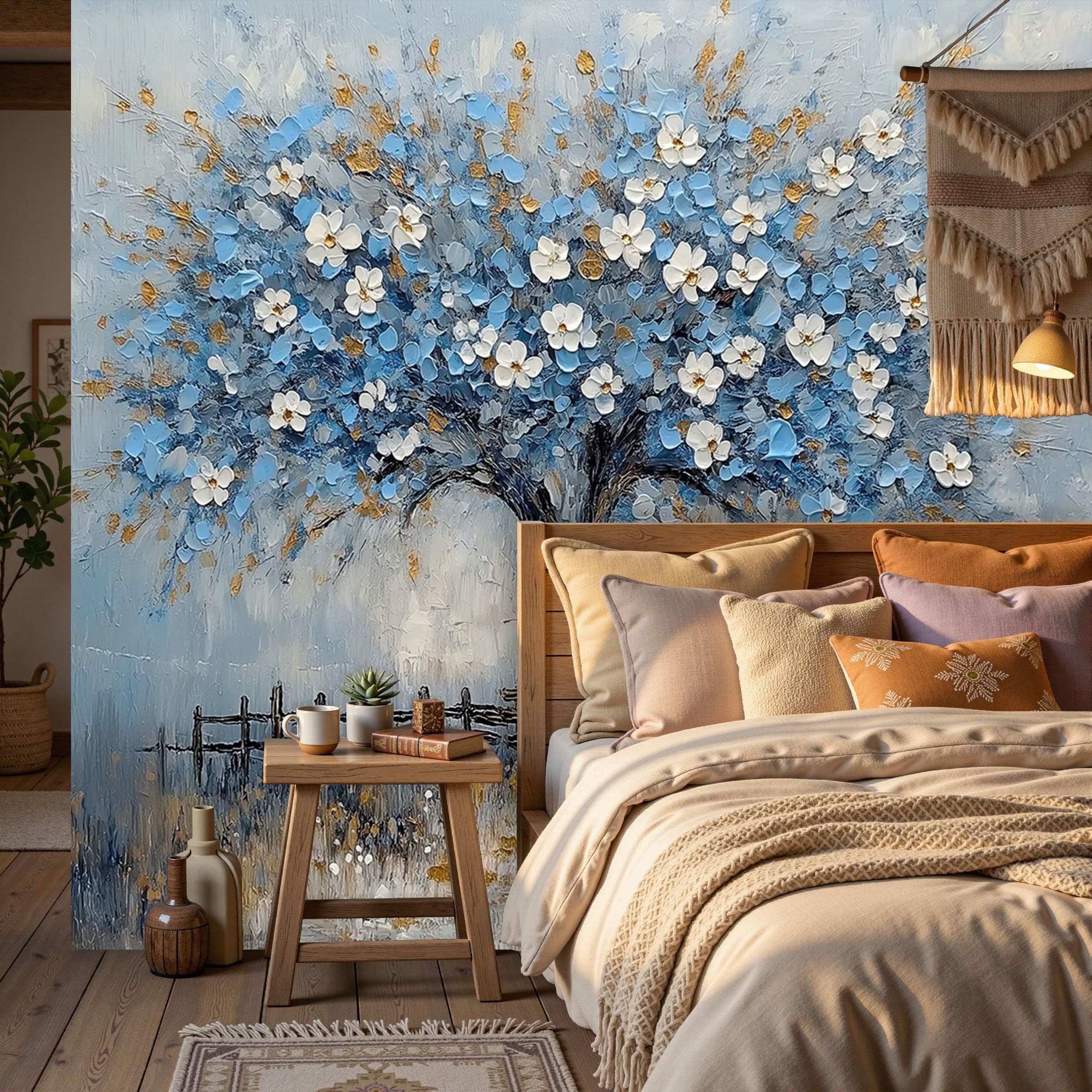 Papel Pintado Panorámico Gran árbol, Fotomural árboles forestales, Papel Pintado Tejido No Tejido No Autoadhesivo, Decoración de Pared para Salón Dormitorio Oficina,250x175cm