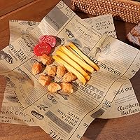 Vista 3 de 50 piezas de papel de envoltura de sándwich de 10 x 10 pulgadas, hojas de papel encerado resistentes a la grasa, bandejas para canastas, envoltorios