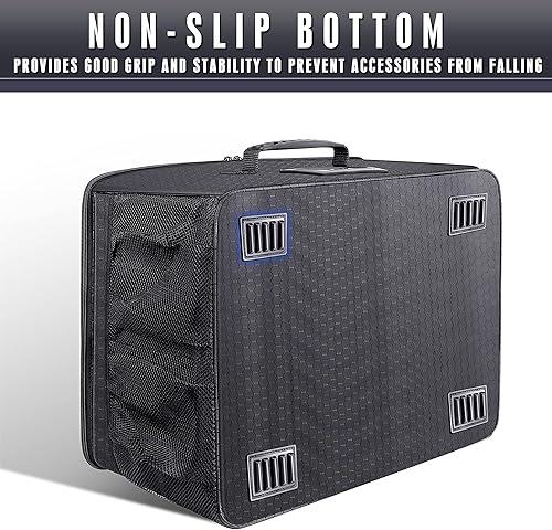 Miniatura 6 de Champkey Organizador de maletero de golf, portátil y plegable, ideal para viajes, golf y coche de golf (negro)