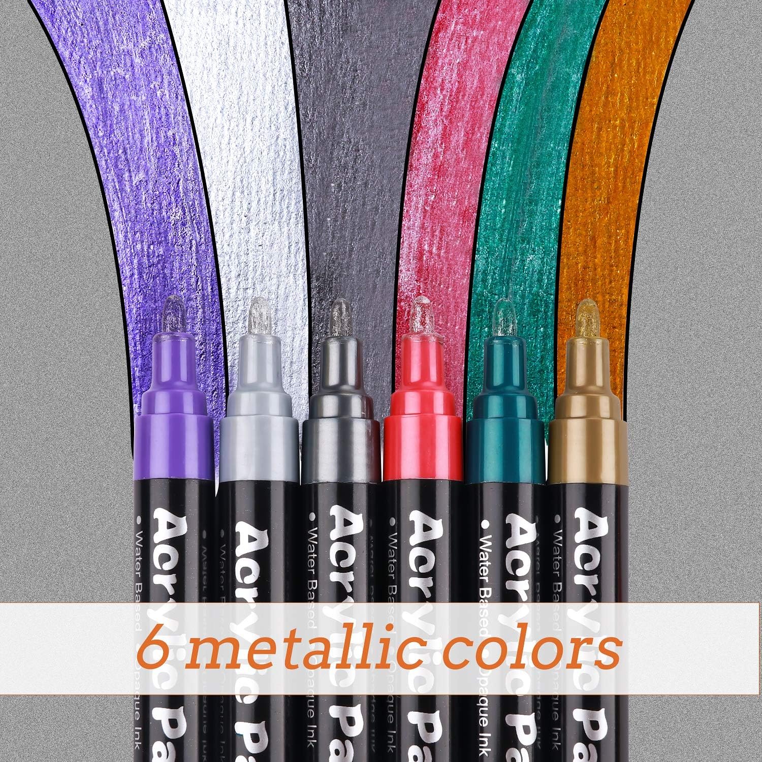 FUMILE Acrylic Paint Pens,36 Colors Paint Marker Pen Set Ideal for Rock Wood, Metal, Plastic, Glass, Canvas, Ceramic，Easter Egg and more Painting, Bright Color, Low Odor, Easy to Ink, Convenient DIY. : Arts, Crafts & Sewing