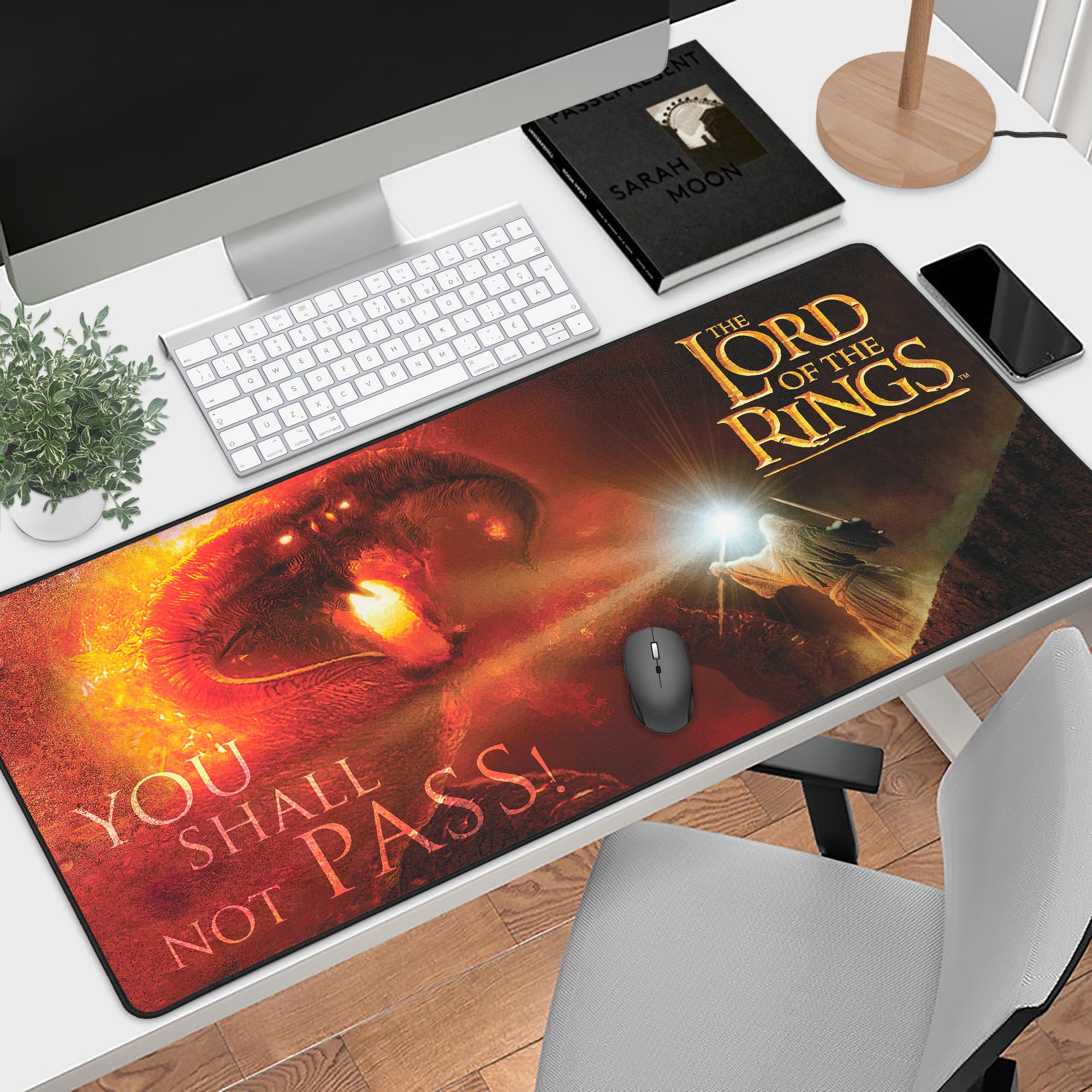 Subsonic Rozmiar XXL-Mauspad Herr der Ringe, 90 x 40 cm – Schreibtischunterlage mit rutschfester Unterseite, Gaming-Mauspad – oficjalny lizenziert LOTR