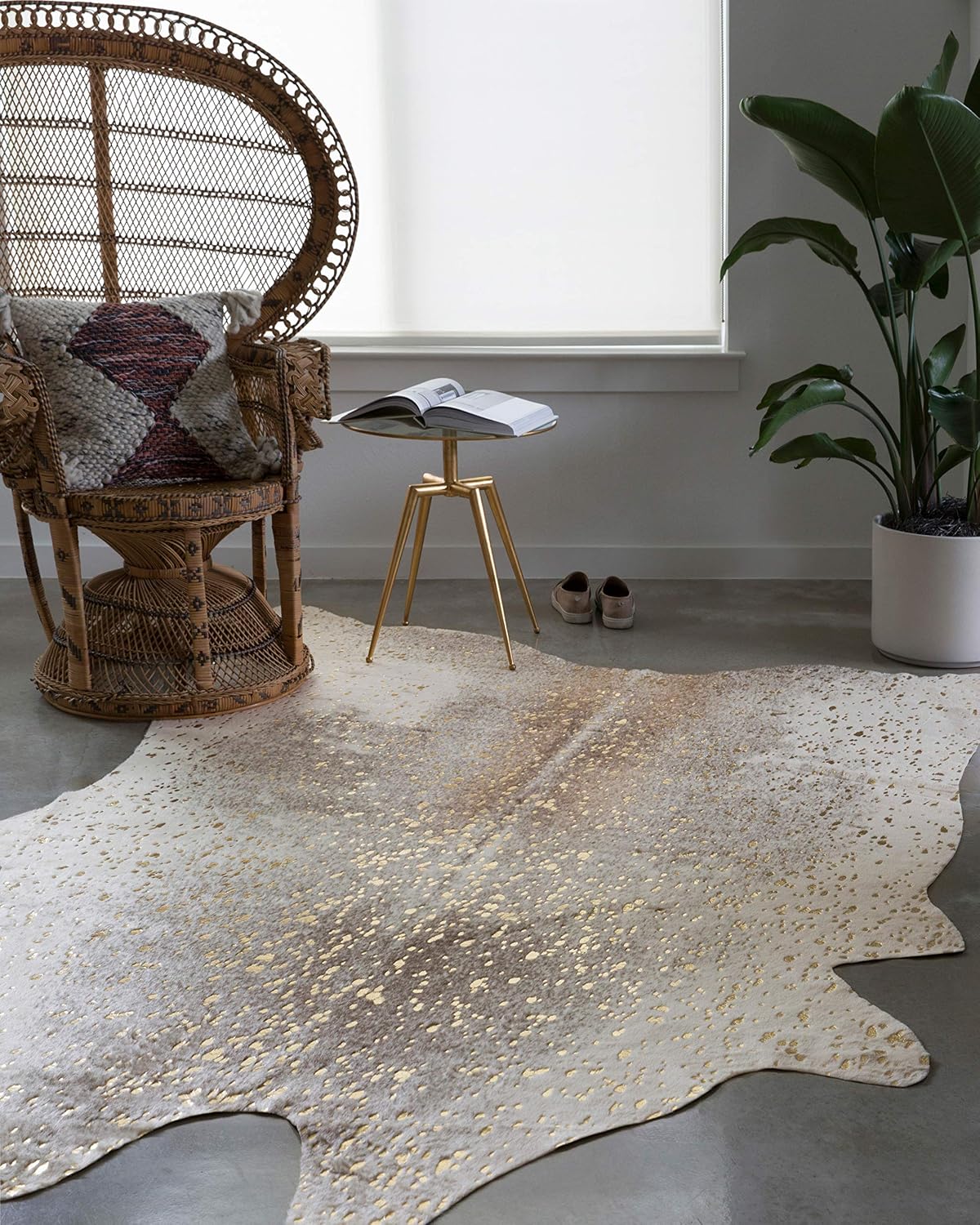 Loloi II Bryce Collection BZ-07 Pewter/Gold, Contemporary 5' x 6'-6" Area Rug