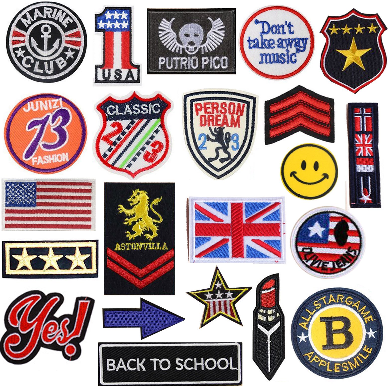 Amazon.co.jp: Peace pigeon大量 22枚セット アメカジ アイロン