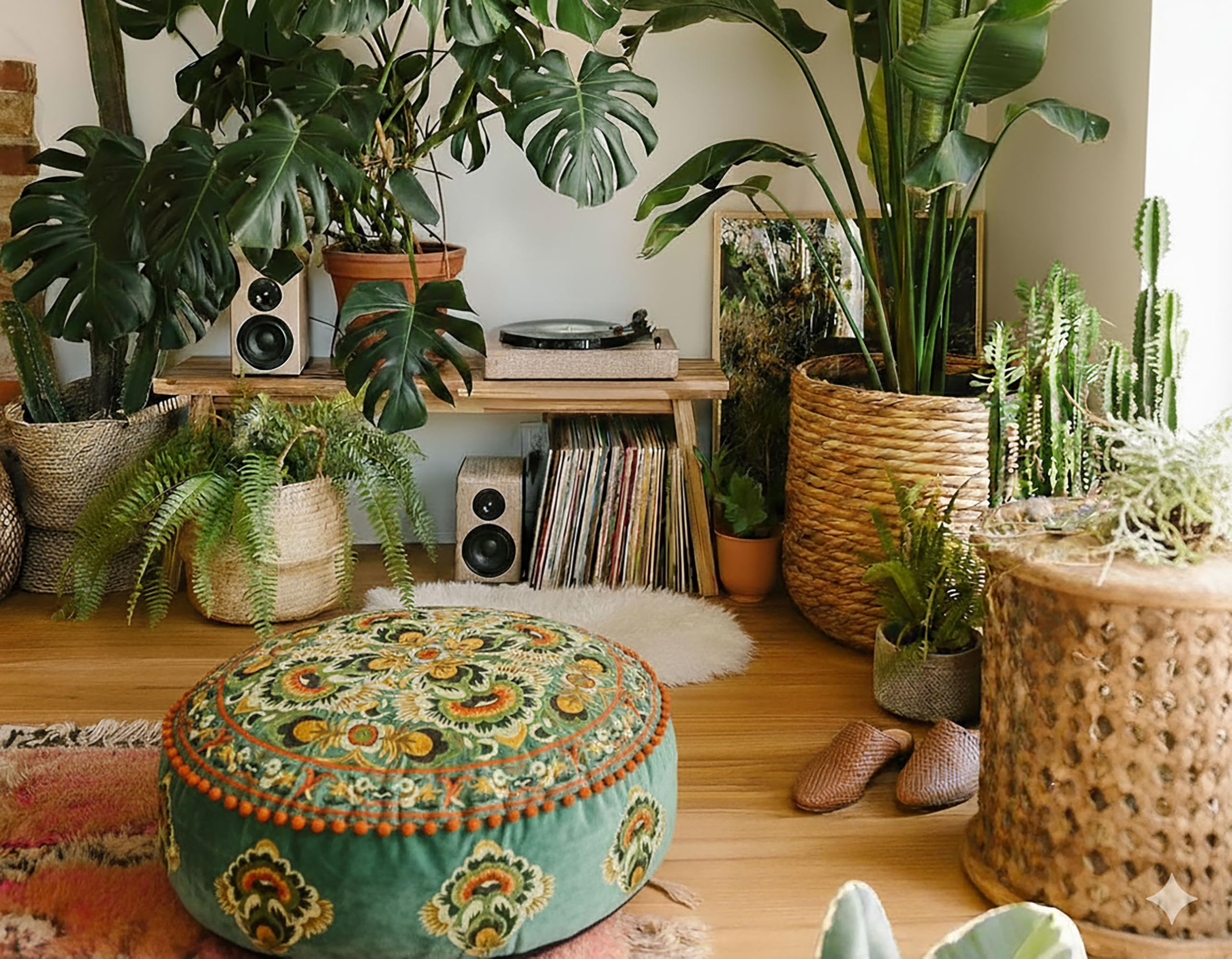 Mandala Life ART Fodera per cuscino da pavimento rotondo bohémien - 60 cm - 100% cotone - Custodia pouf per pouf per soggiorno, camera da letto, patio e altro