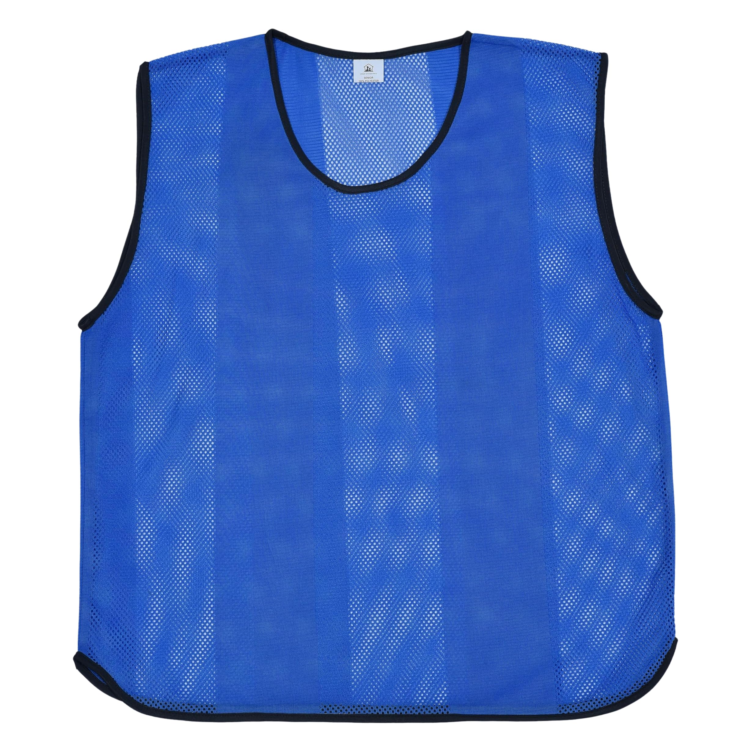 10 X Training Bibs Mesh Football Training Equipment Sports Vest - Quick Dry Football Bibs Adult For Rugby, Cricket, Netball or Basketball Pack of 10 - Ideal Team Practice Vest (Adult Sizes, Blue)