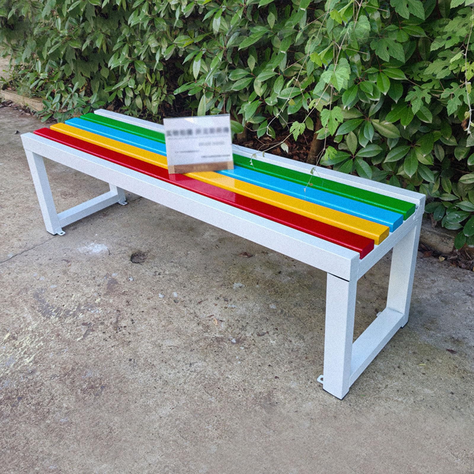 Banc de jardin en métal 3 places banquette extérieur étanche grand confort