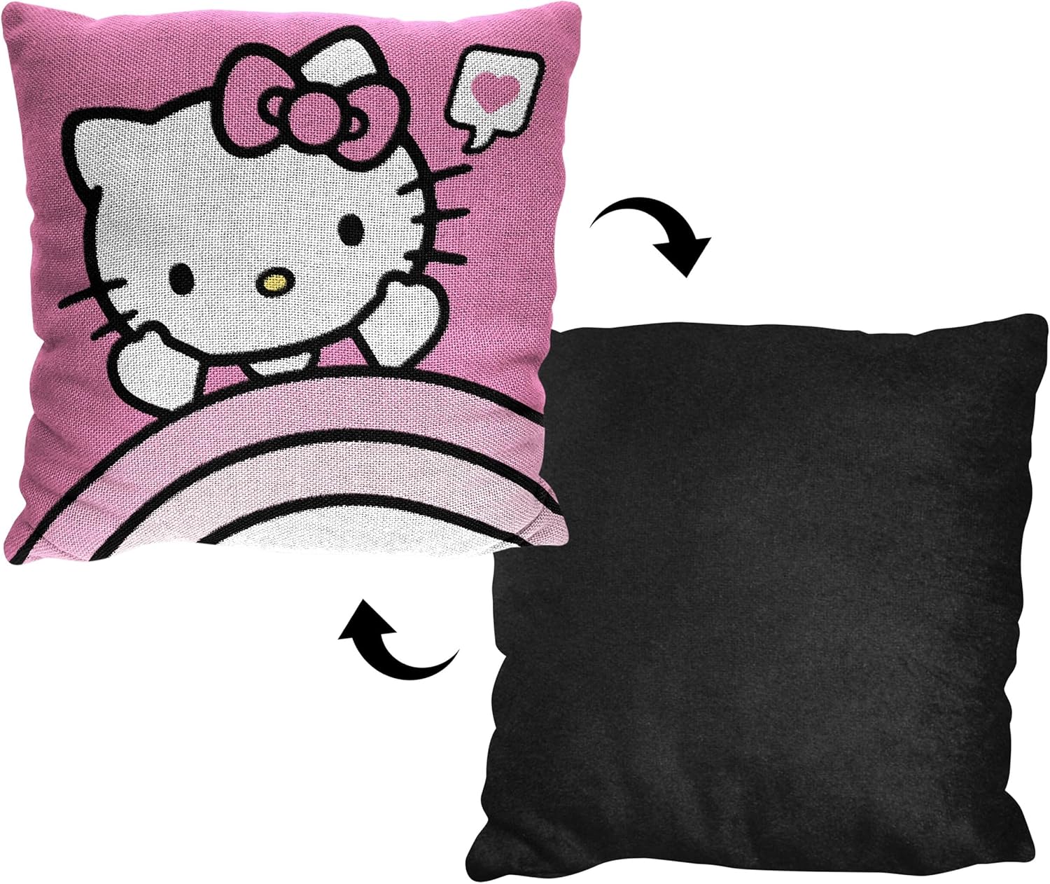 Northwest Hello Kitty Jacquard Woven Pillow, 20" x 20", Big Hugs