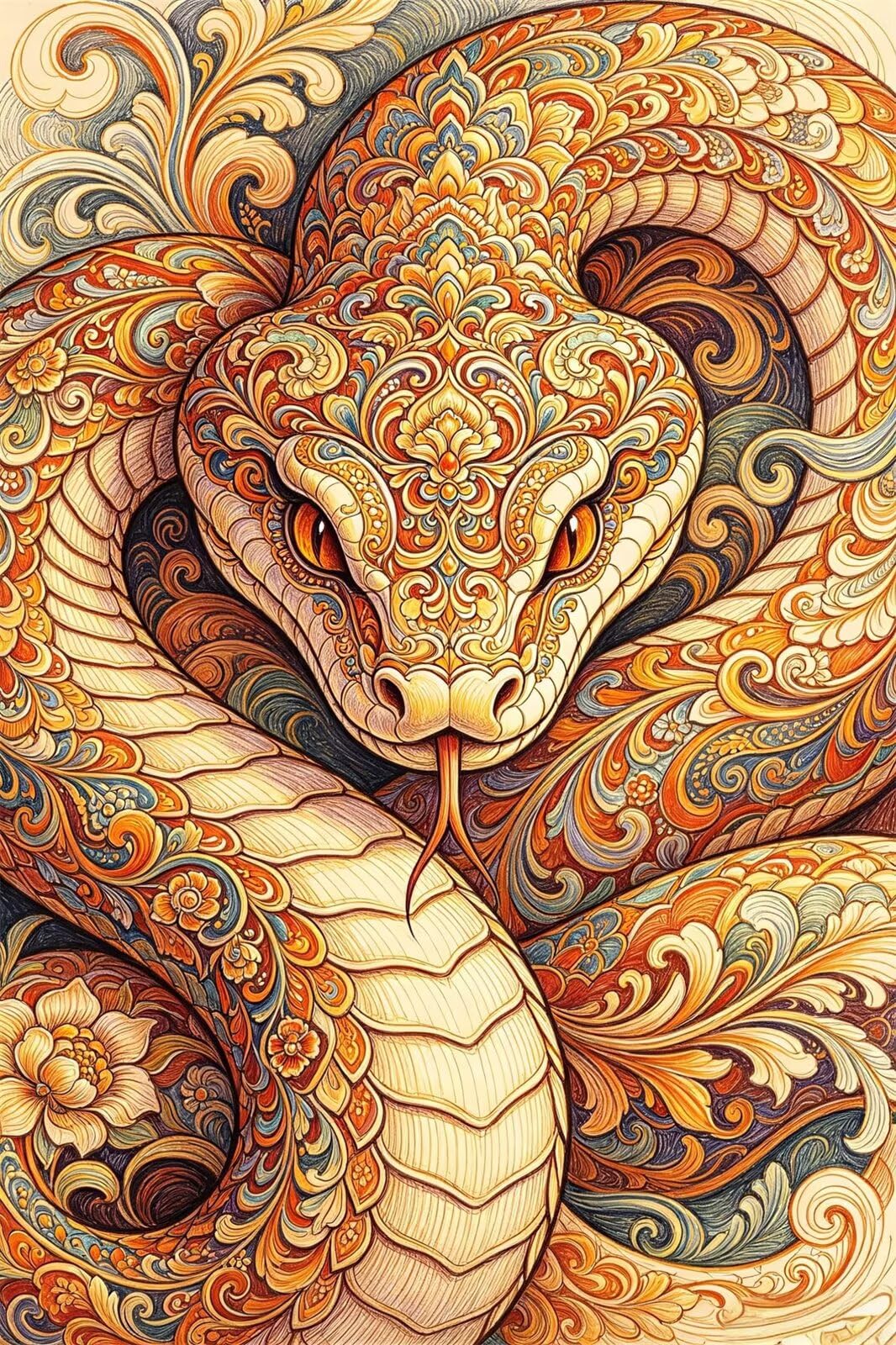 Puzzle 2000 Piezas para Adultos y Familia, Rompecabezas de Serpiente, 100x70 cm, Juego de Mesa de Descompresión y Pasatiempo, Regalo Creativo Navidad y Cumpleaños