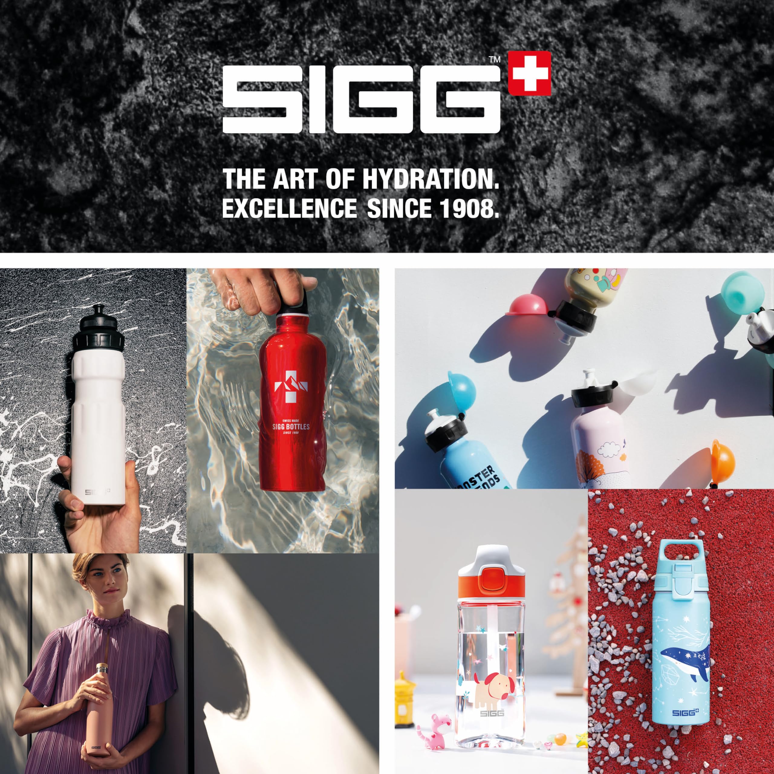 Sigg - Kinderbecher Set 4 x 0,35 L - Edelstahl Trinkbecher für Kinder - 4 Bunte Designs - Leicht, Robust & Wiederverwendbar - Edelstahlbecher für Jungen und Mädchen - Zuhause & Unterwegs