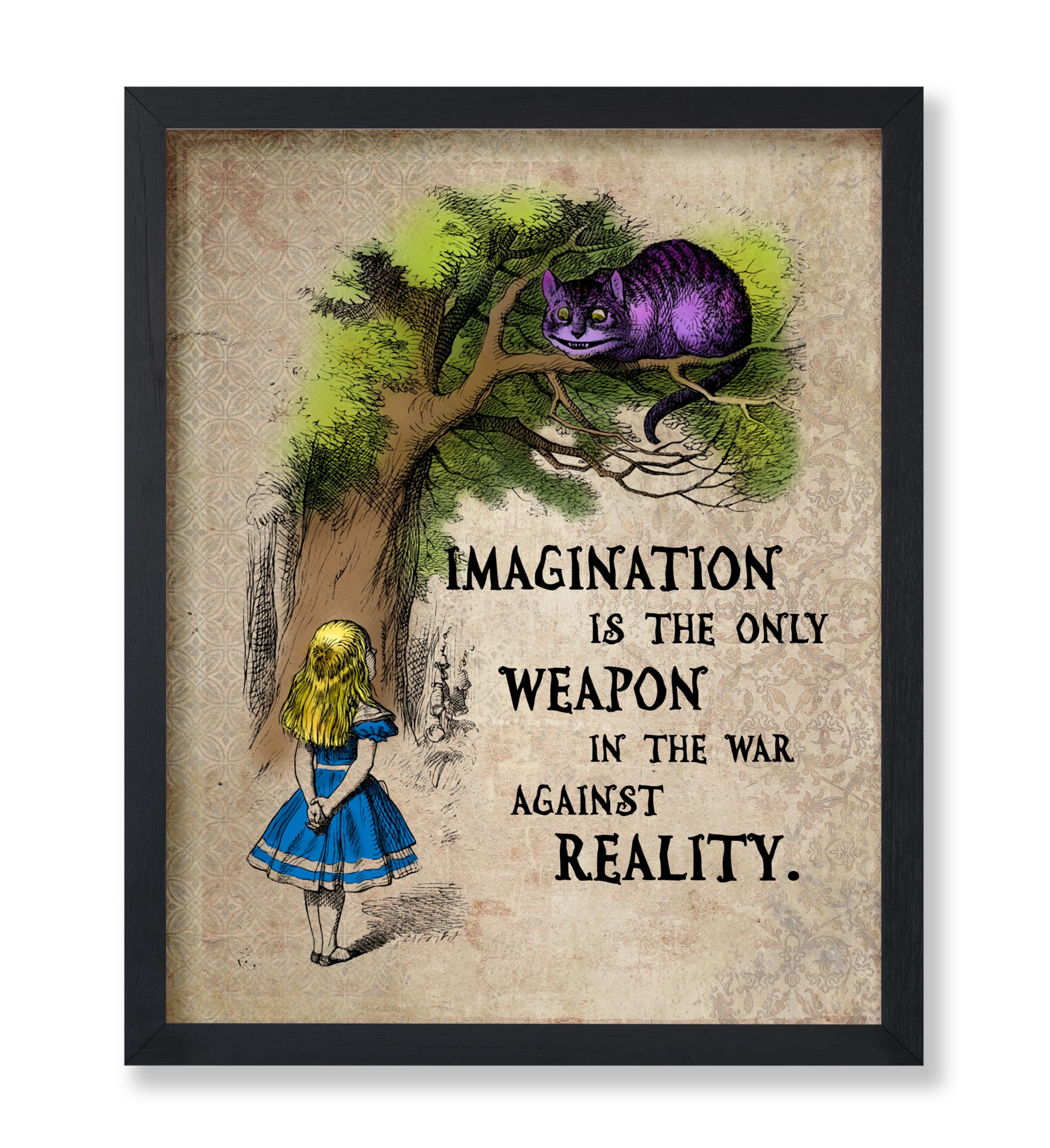 Monem Art Imagination Is The Only Weapon Print - Dictionary Poster - Alice Wonderland Art - Housewarming Gift for Boy, Girl - Decor for Bedroom,