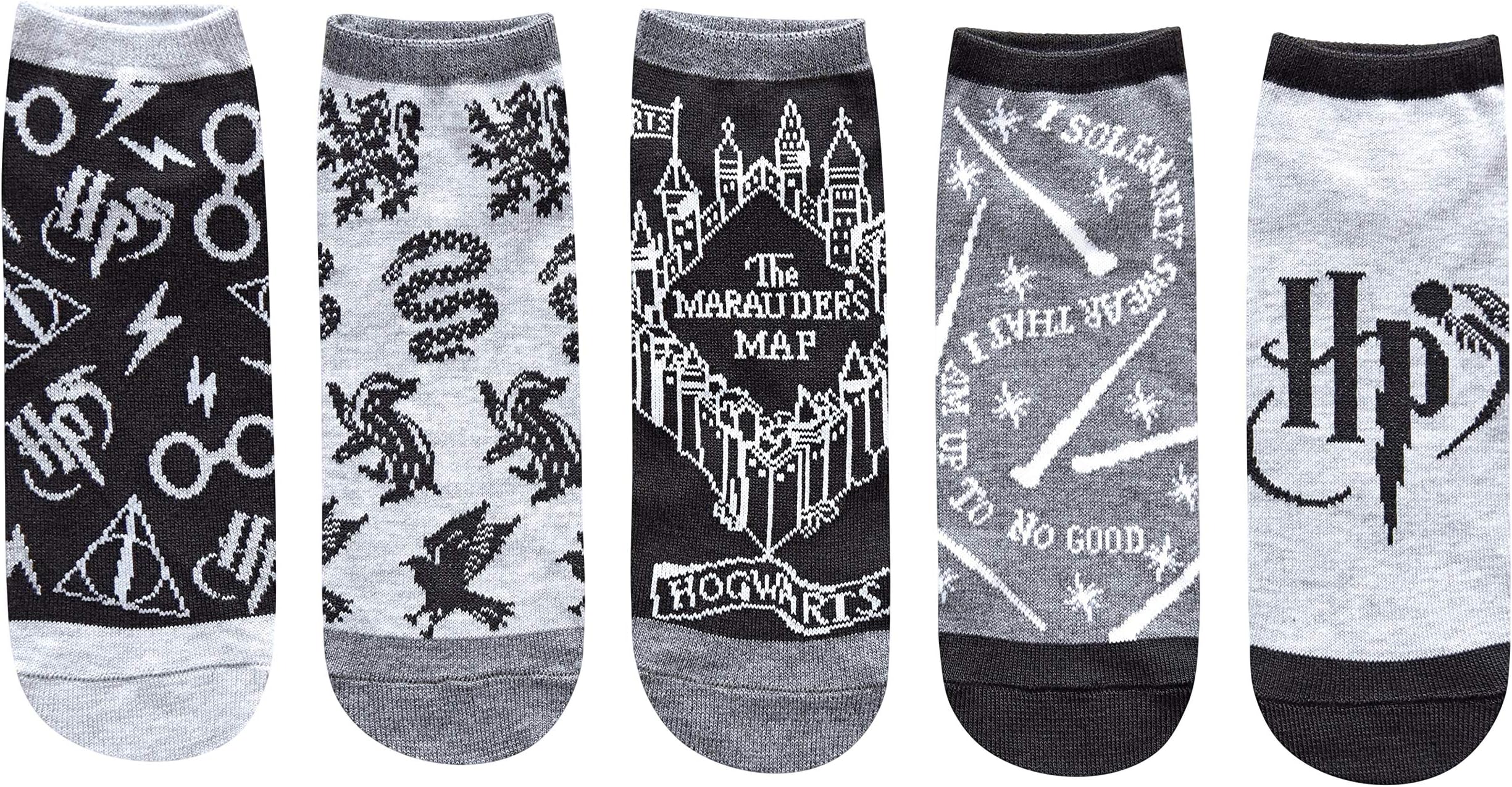 Designs Juniors/Womens 5 Pack Ankle Socks Size 4-10
