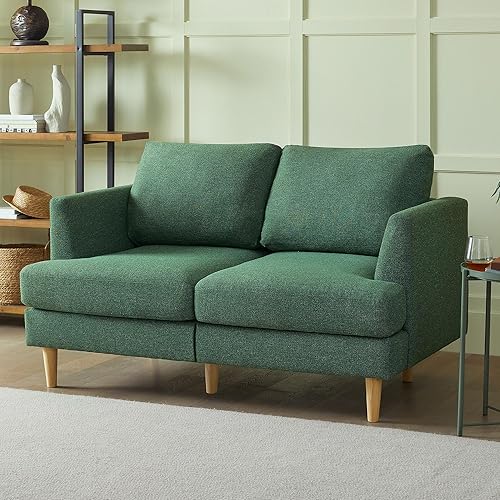 Miniatura 3 de Busaurus Sofá biplaza de 65 pulgadas, sofás pequeños modernos de mediados de siglo para espacios pequeños, sofá biplaza con cojín tapizado de 2