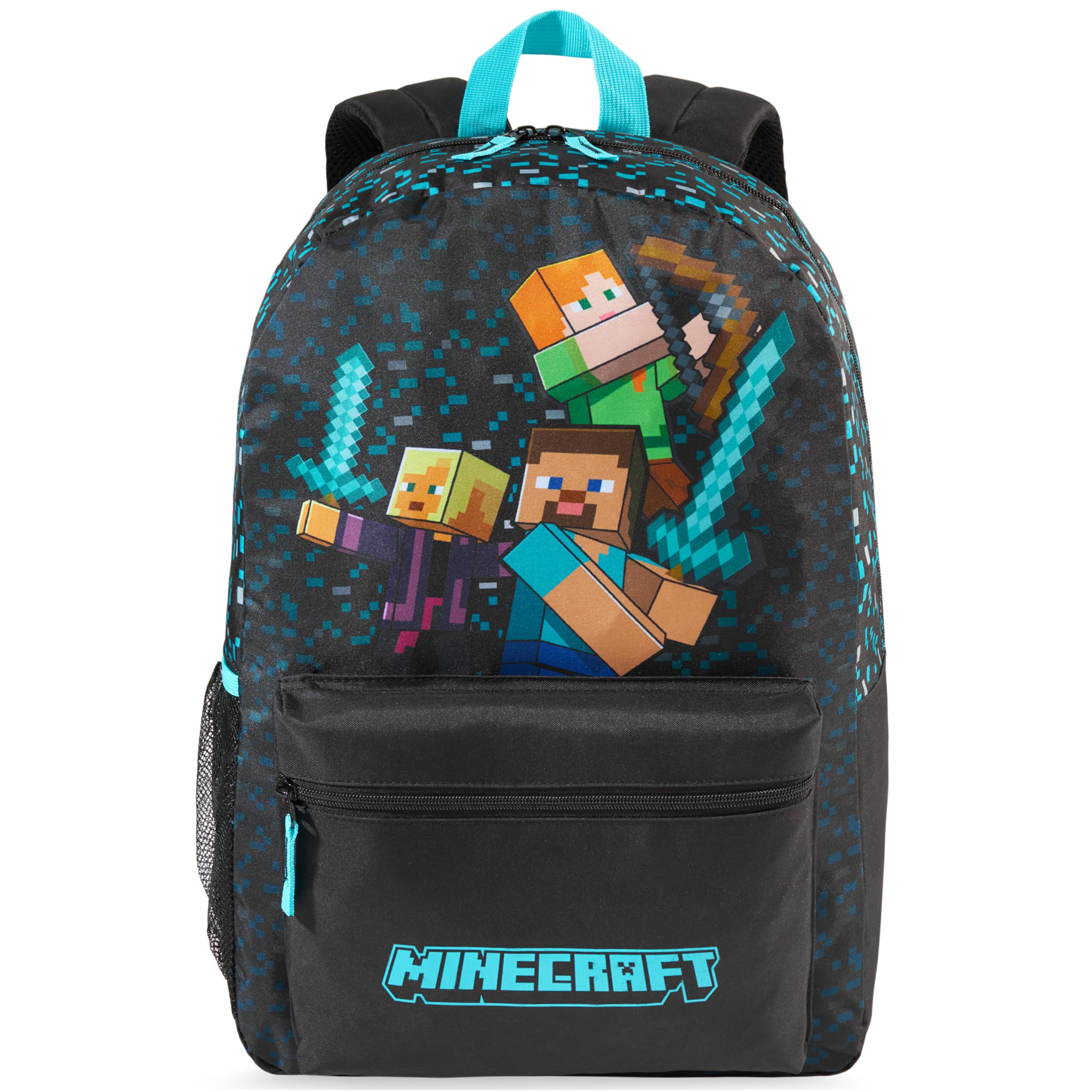 Get Trend Plecak Minecraft dla dzieci, chłopców, lekki plecak szkolny 45 cm, plecak z wyściełanymi paskami, torba podróżna, szkoła, prezent dla graczy Creeper, 17.7x12.6x8.7inch, Plecak dziecięcy