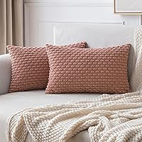 Vista 73 de MIULEE - Juego de 2 fundas decorativas para cojines, de pana suave y con estilo campestre y bohemio a rayas, para decorar hogar, sofá, cama, sala