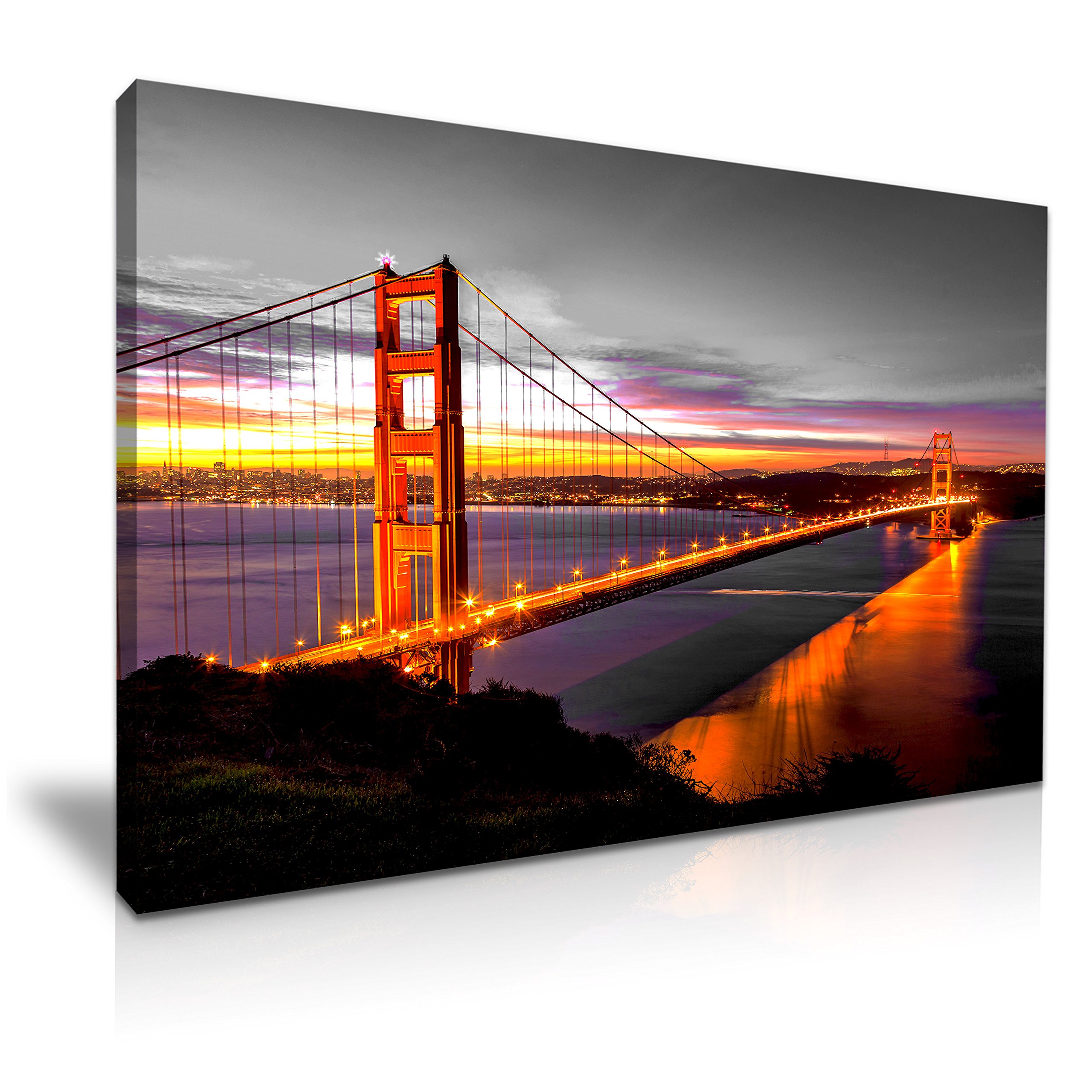GOLDEN GATE BRIDGE San Francisco Canvas Wall Art Picture Print 76cmx50cm