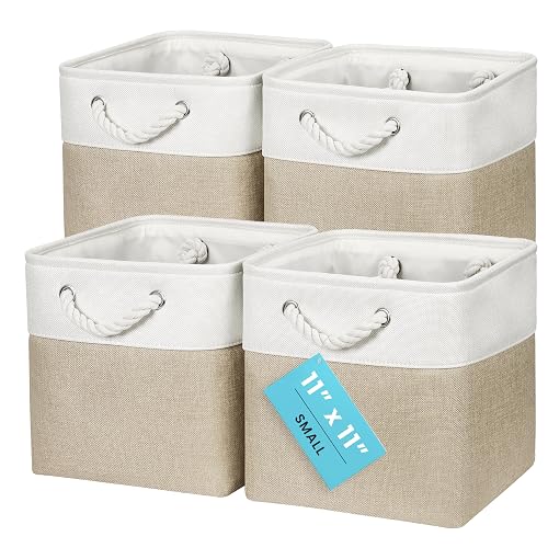 OrganiHaus 11x11 Cube Storage Bins 4-Pack product photo (Bins & Baskets) — ScooterReviewPro review