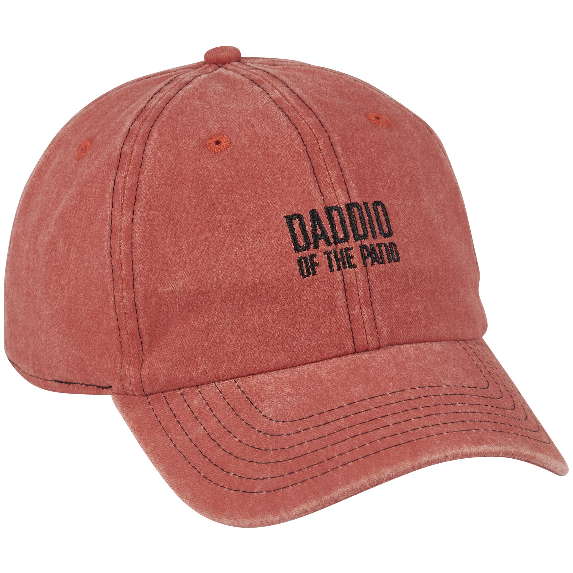 Primitives by Kathy Daddio of The Patio Baseball Cap Stonewashed Red Unisex Adjustable Metal Buckle