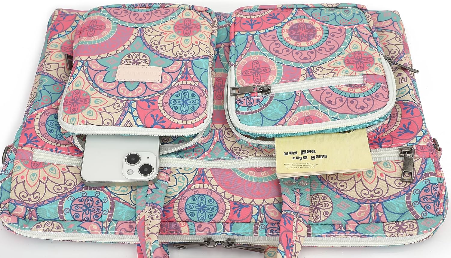 Canvaslove Water Resistant Laptop Sleeve Case Bag for MacBook Pro 16 inch and 15.6 inch and 16 inch laptop(Bandanna Muti-Pockets)
