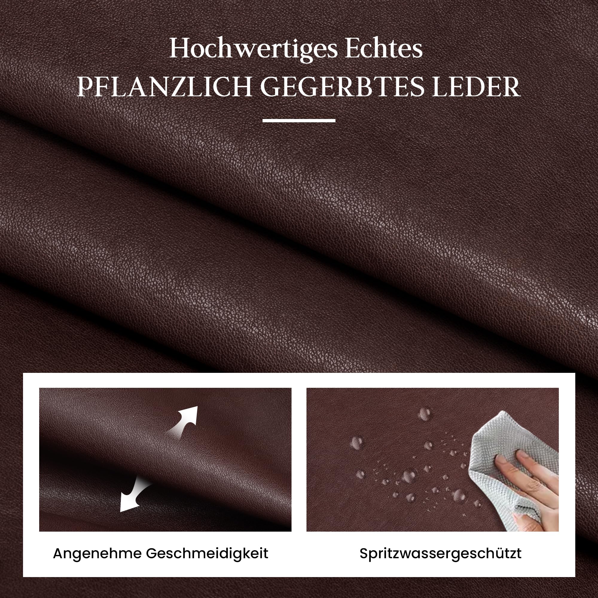 befen Echtleder Shopper Tasche Damen Handtasche Groß, 15,6 Zoll Laptoptasche Damen Leder Tache Tote Bag Lehrertasche mit Reißverschluss, Schultertasche für Business Büro Schule