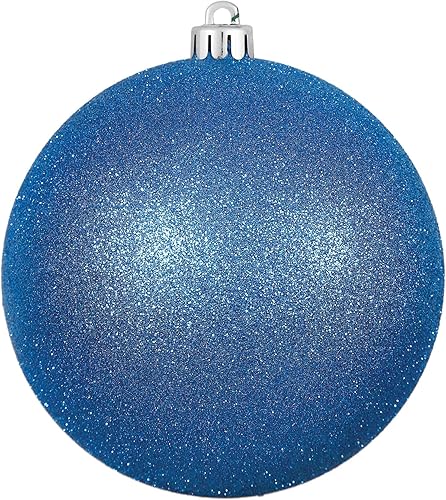 Miniatura 196 de Vickerman Esfera de adorno de Navidad de 10 pulgadas con acabado de caramelo, plástico inastillable, resistente a los rayos UV, decoración de árbol