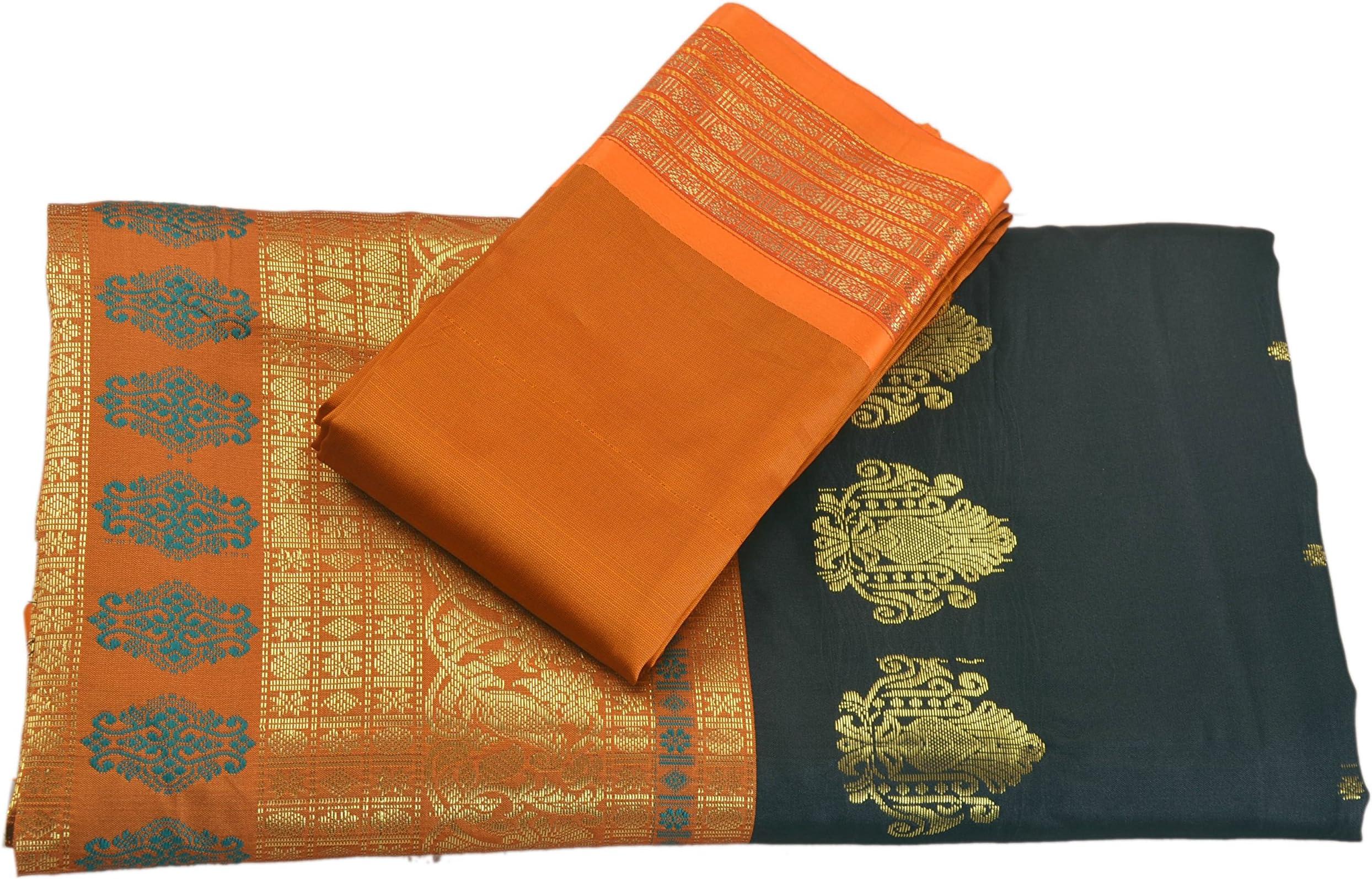 SNS Women's Artificial Silk Sari With Blouse Piece