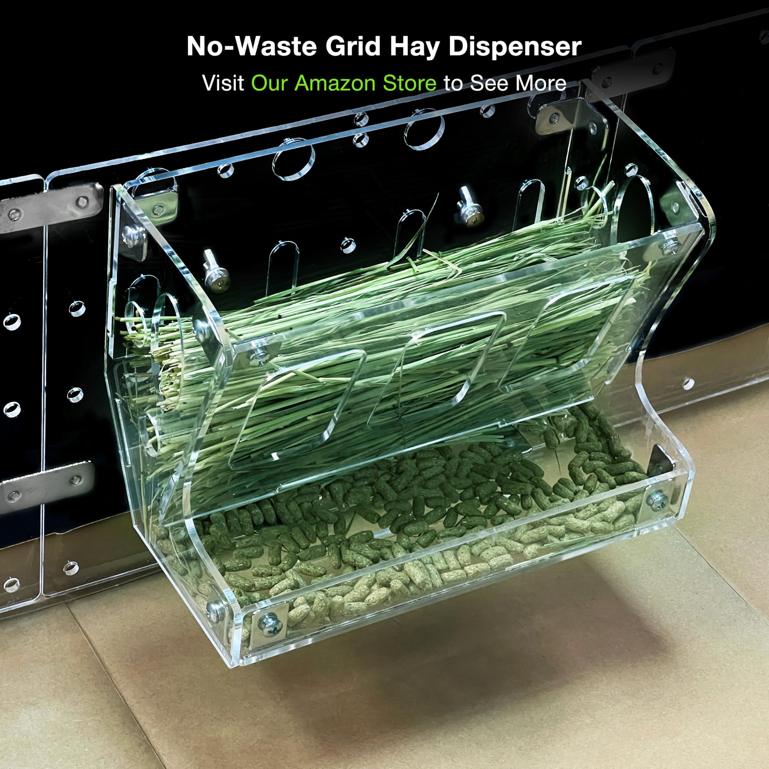 GuineaLoft™ 2-in-1 Hay & Food Feeder for Guinea Pigs, Rabbits & Small Pets – No-Waste Hay Rack with Dual-Compartment Bowl, Easy Cage Mount, Space-Saving Design - image 3