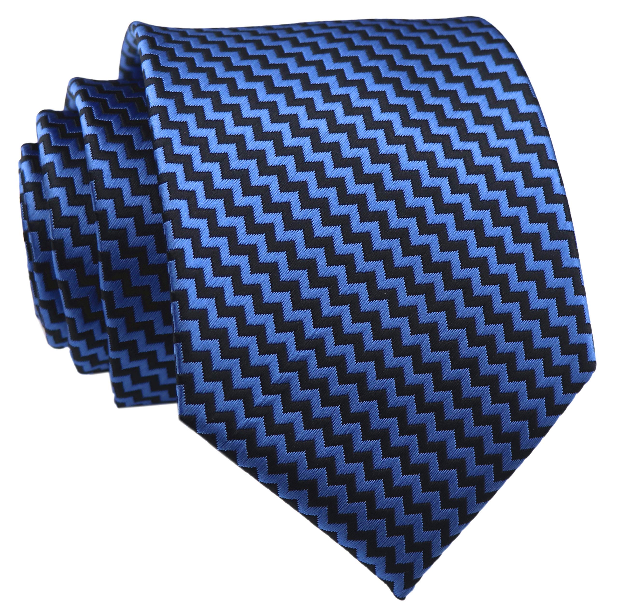 KihatwinMen's Gingham Check Stripe Ties Pattern Business Formal Designer Neckties 3.15"