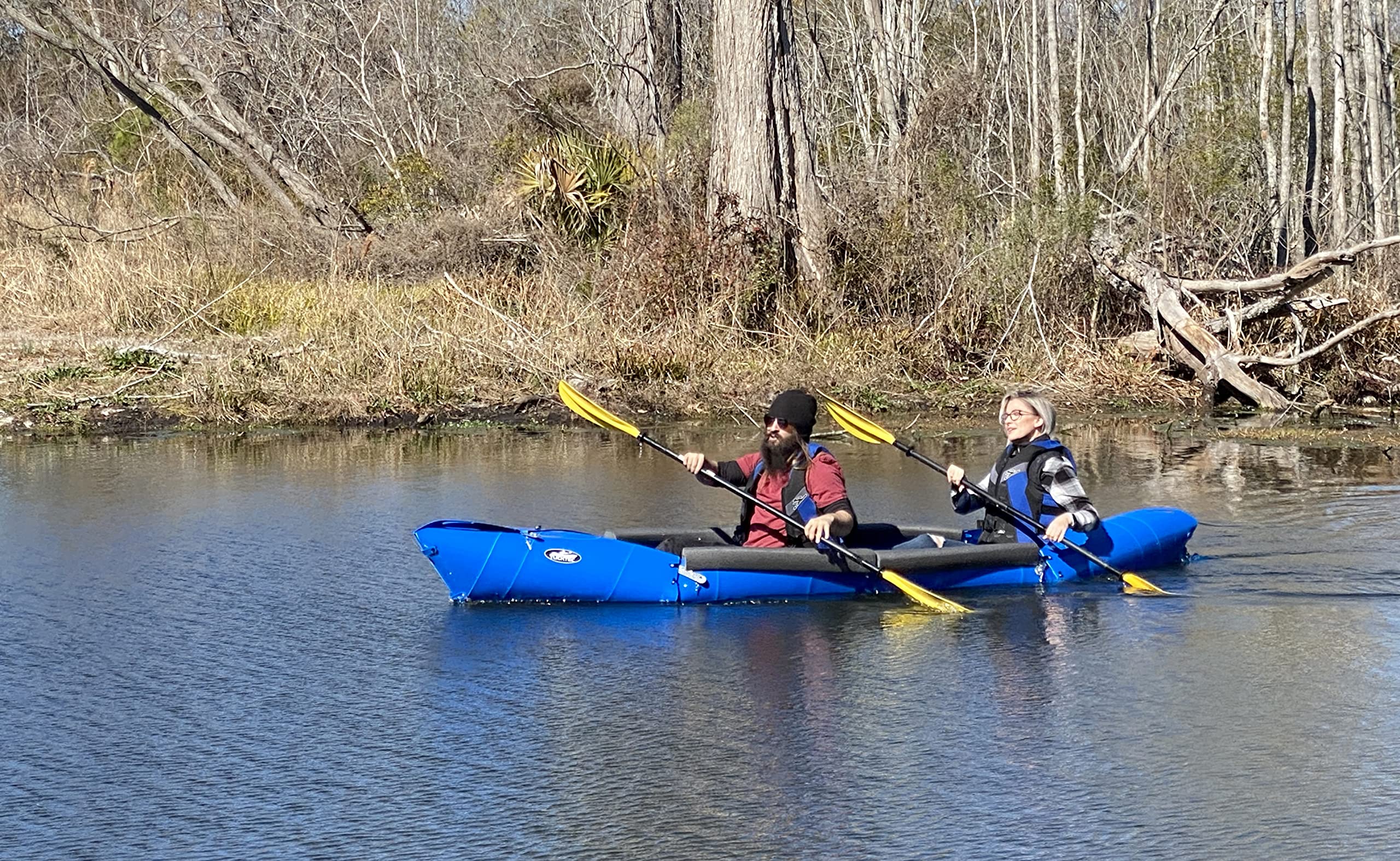 Tucktec Advanced 10 Foot Foldable Kayak Folding Canoe, Portable